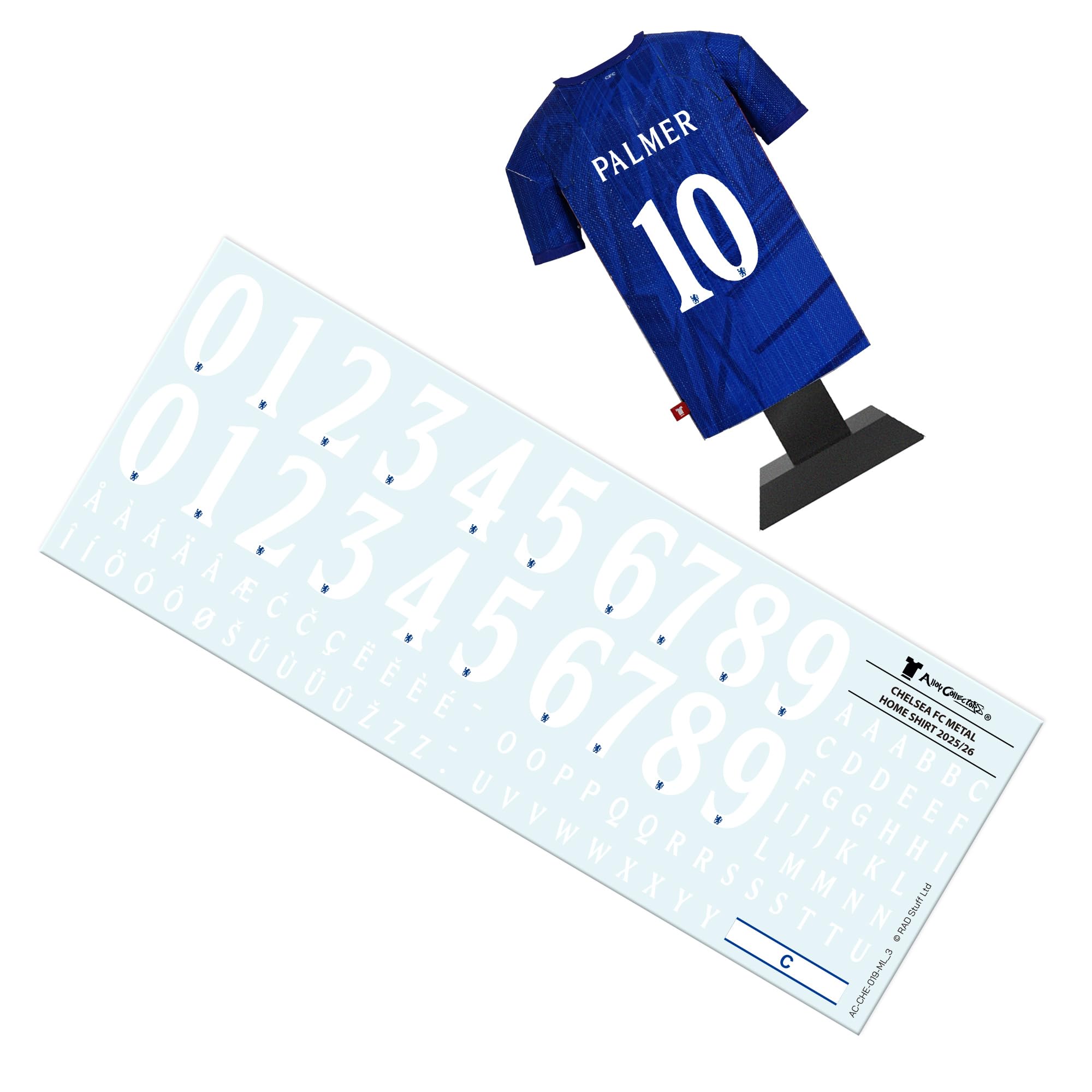 Chelsea FC 25/26 Home Metal Football Shirt, Officially Licensed Miniature Alloy Replica Jersey Collectible Display Gift - Image 4