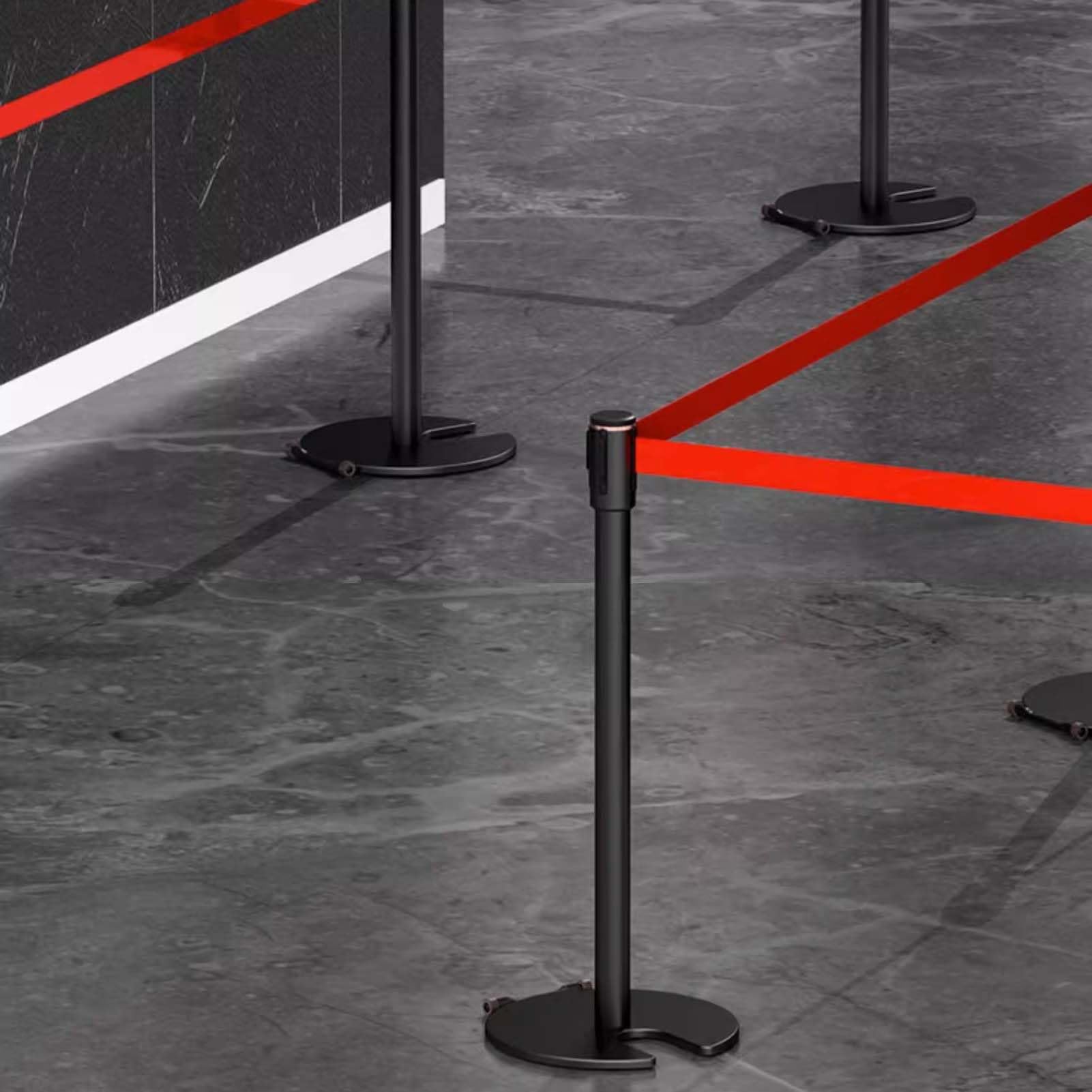 Stainless Steel Stanchion Post Queue 5 Ft Velvet Rope Carpet Ropes And Poles Crowd Control - View #5