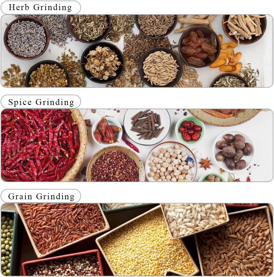 500g Electric Grain Mill Grinder for Spice Herb Superfine Powder - Dry Grinder for Cereals, Grains, Coffee Seeds, Pepper - 110V