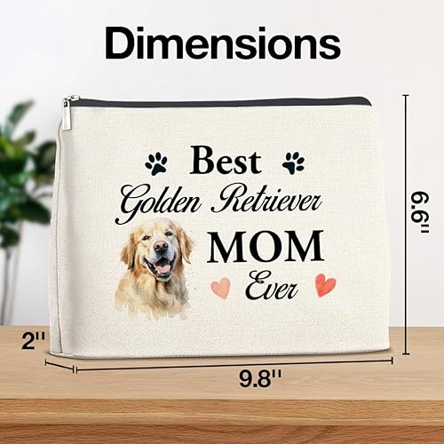 Miniatura 2 de YeleY Golden Retriever - Bolsa de maquillaje para mujer, para perros, mamá, amantes de los perros, adolescentes, niñas, mejor perro perdiguero de