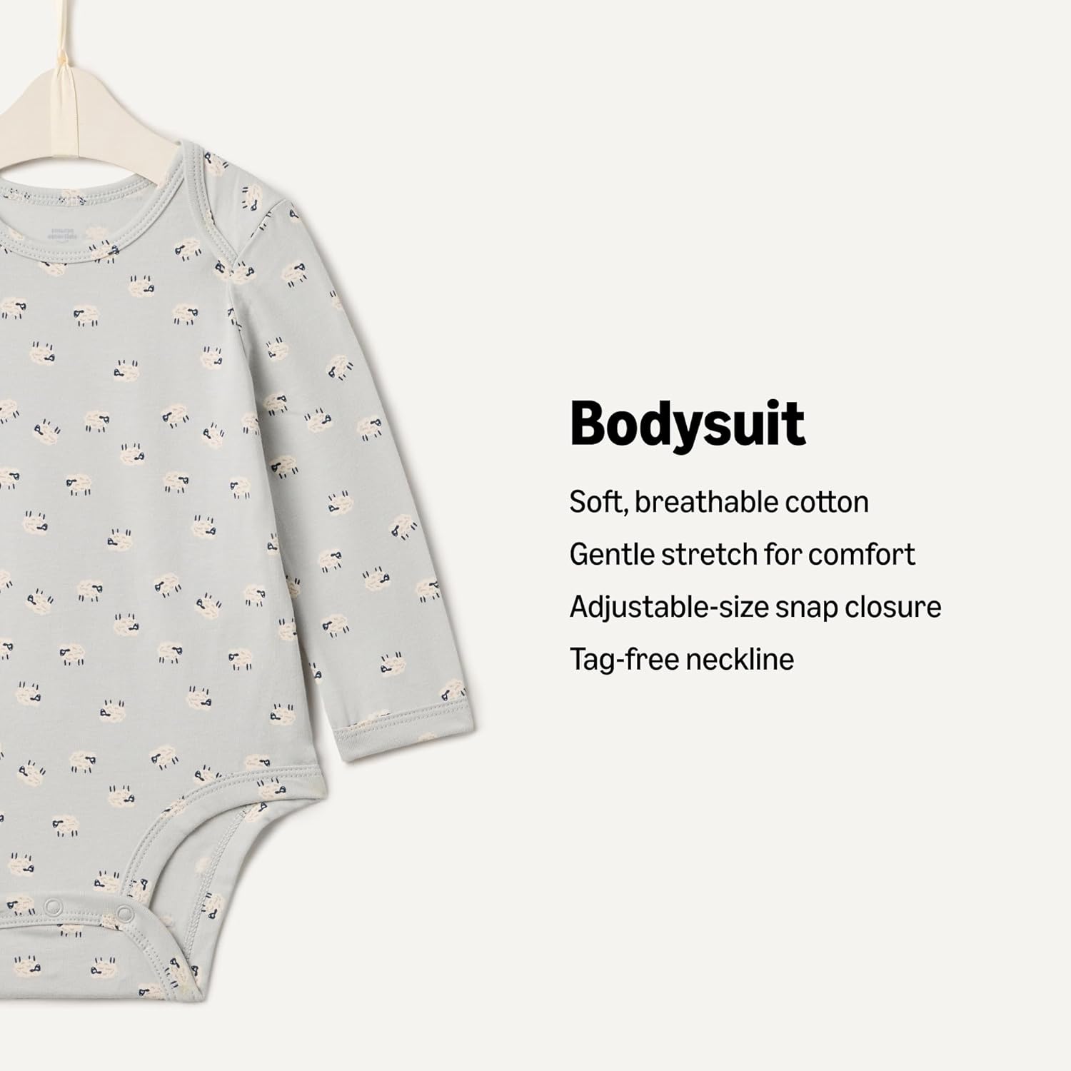 Amazon Essentials x Sofia Grainge Unisex Babies' Long Sleeve Crew Neck Bodysuit - Image 2