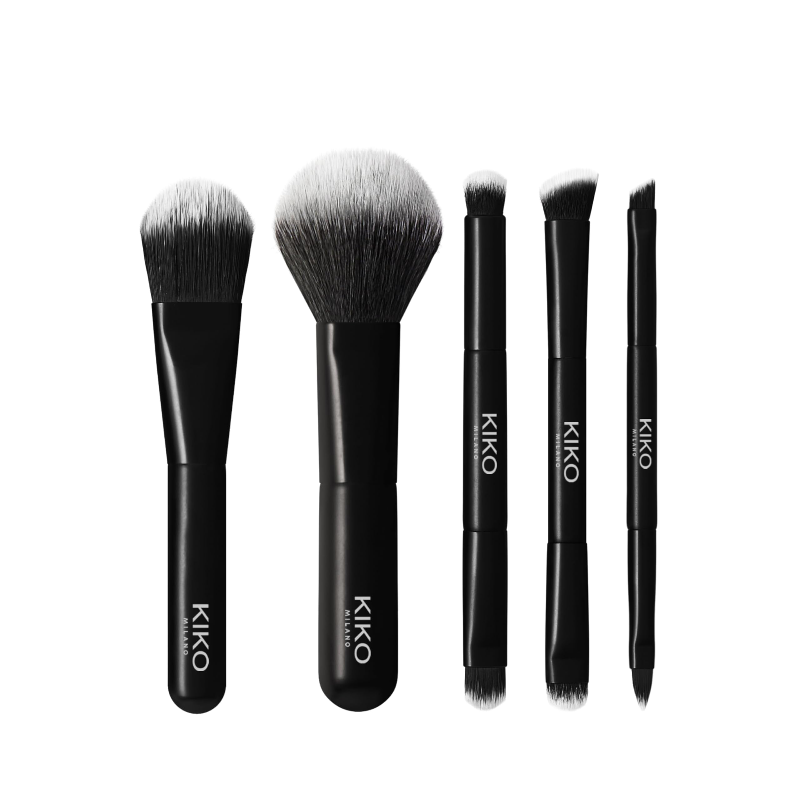KIKO Milano Travel Brush Set, Pochette Da Viaggio Con 5 Pennelli Professionali