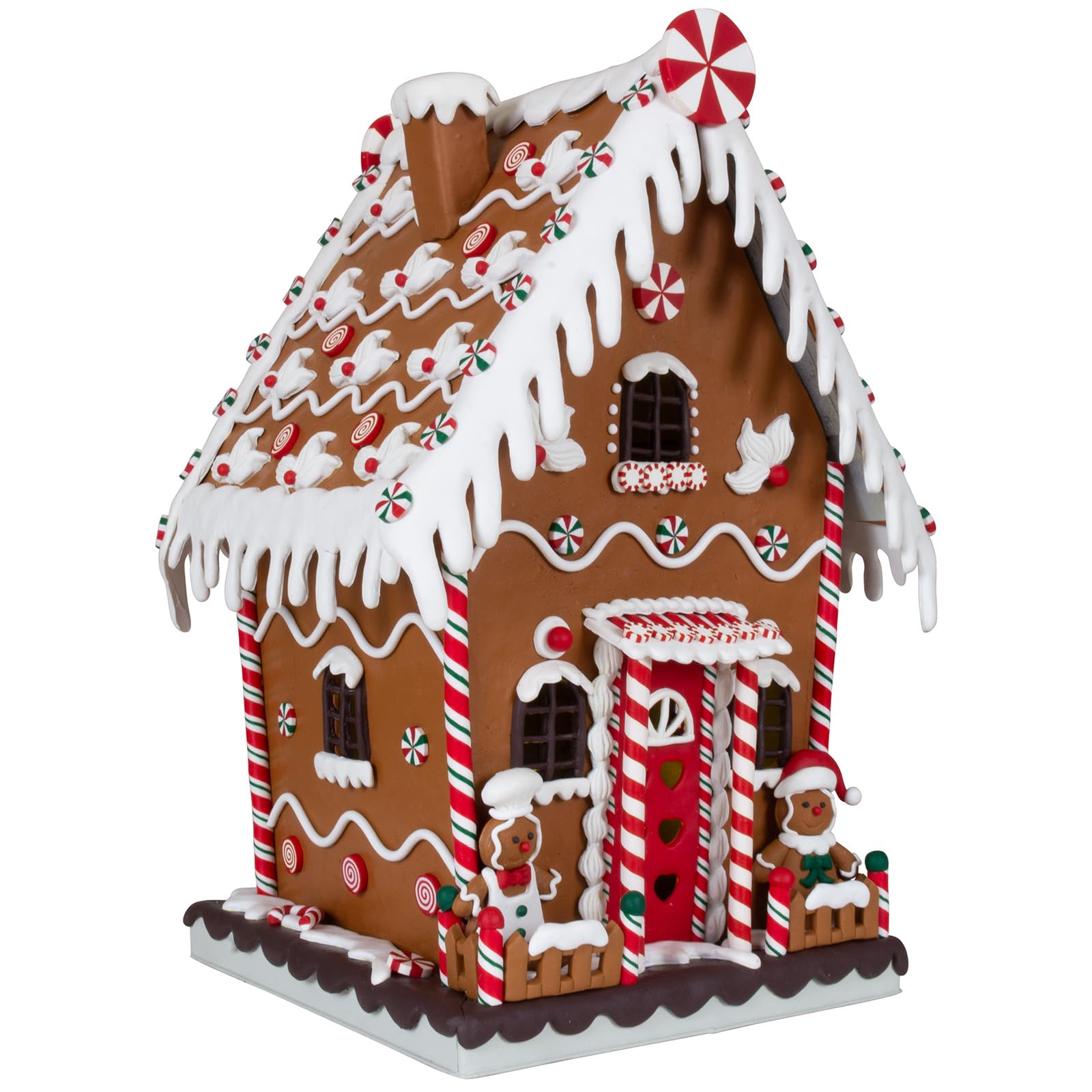 Weihnachtlicher Lebkuchen-Duschvorhang Keks-Haus Niedlicher Lebkuchenmann  Weihnachtsbaum Süßigkeiten Zucker Kinder Winter Urlaub Happy New Year, image size:1600x1600