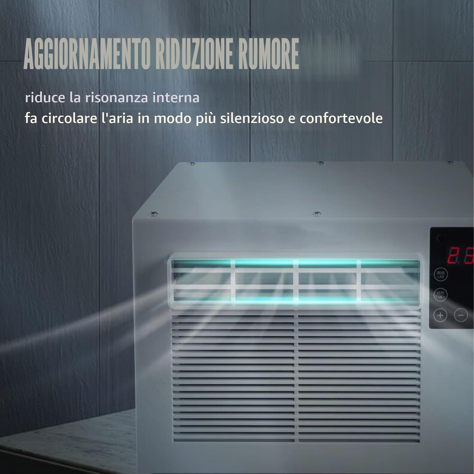 Condizionatore d'aria portatile, deumidificatore a raffreddamento rapido, senza unità esterna, compatto per camera da letto, cucina, appartamento in affitto, dormitorio
