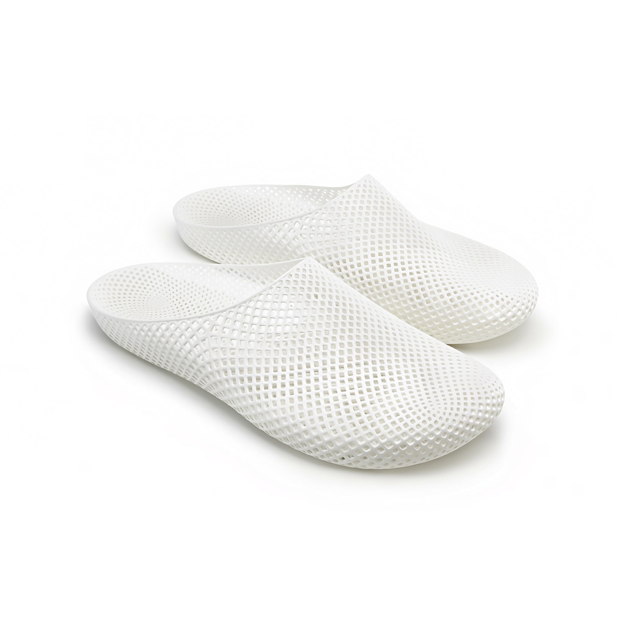 3D Printed Slippers for Women Men - Lightweight Indoor House Shoes Breathable Mesh Anti-Slip Sole Futuristic Ergonomic Design