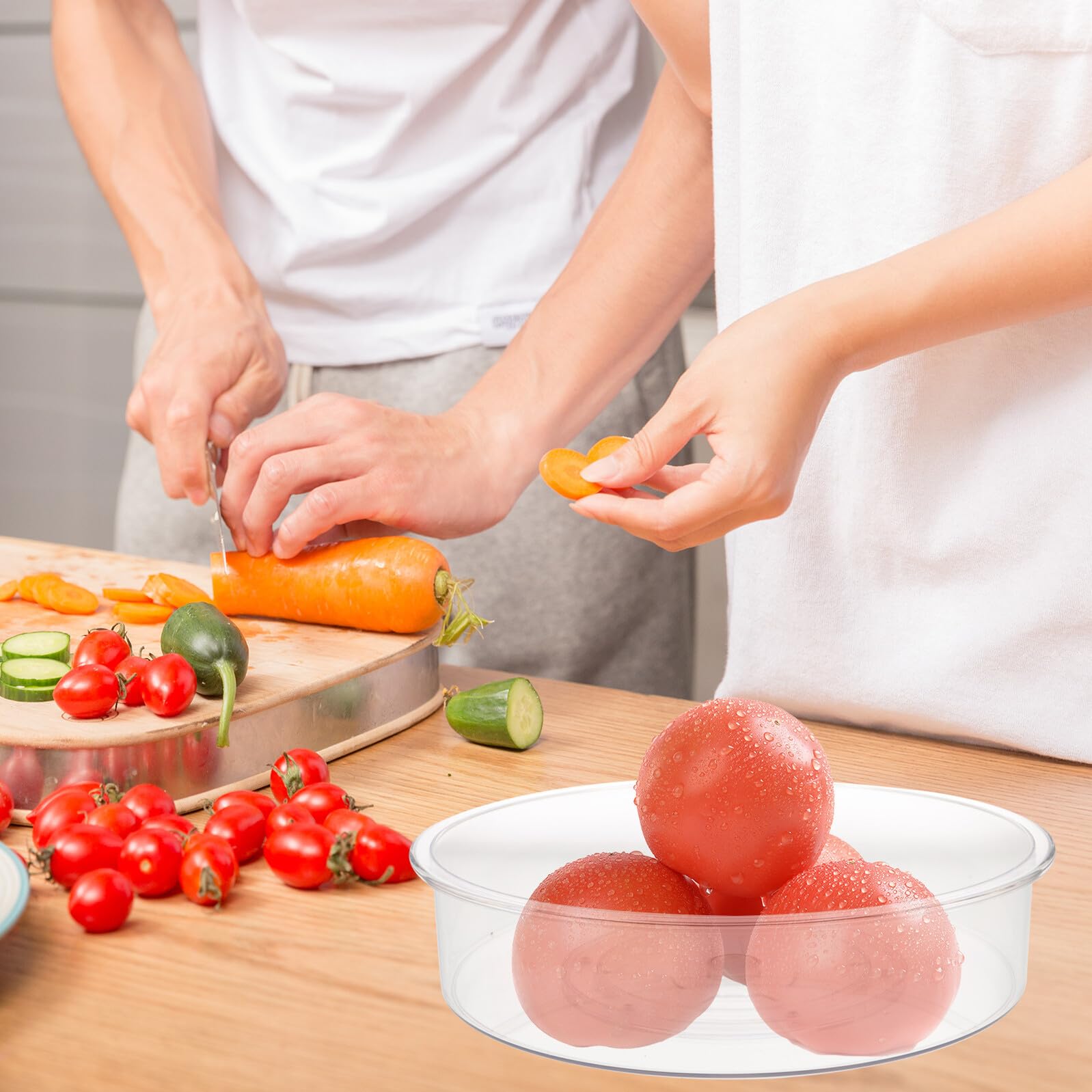 Alipis Organizzatore di Spezie Girevole per Cucina, Porta Spezie Rotante Salvaspazio, Ripiano in PET, Base Piatta 13 Pollici