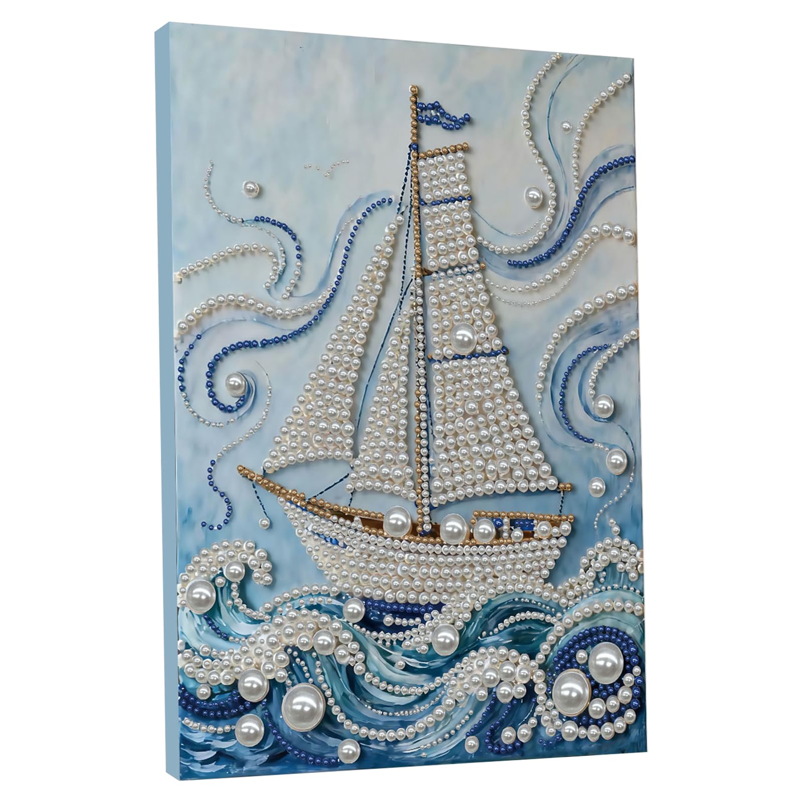 B 5D Diamond Arts Painting Kits, Pearl Diy Gem Art Diamond Painting Kits Diamonds Art Diamonds Paintings With Frame For Adults/Beginners Gift Idea Home Wall Decor 30X40cm