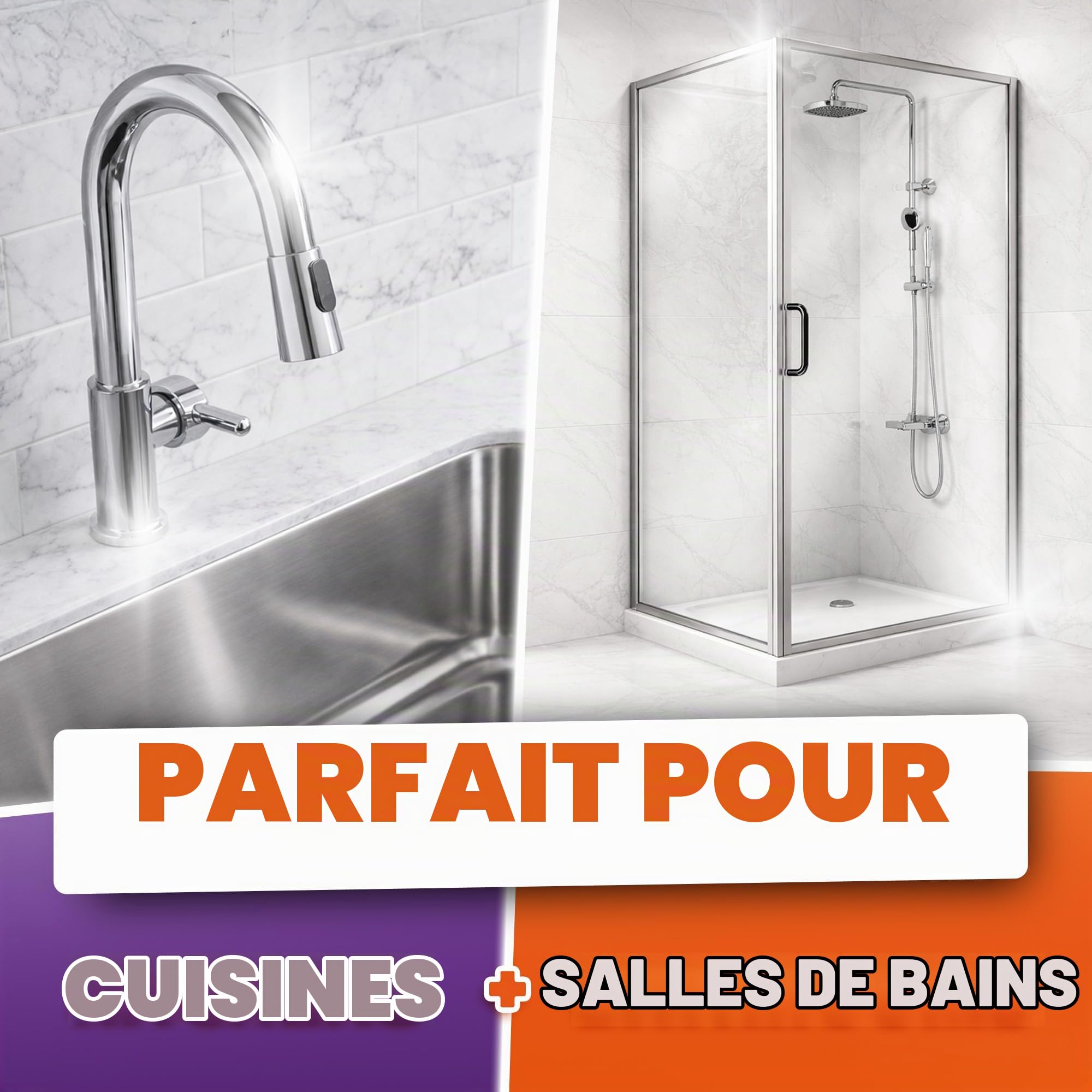 Cillit Bang Lot de 6 détartrants, 750 ml chacun, utilisation dans les douches, salles de bains, cuisine, élimine le calcaire, la saleté et la rouille