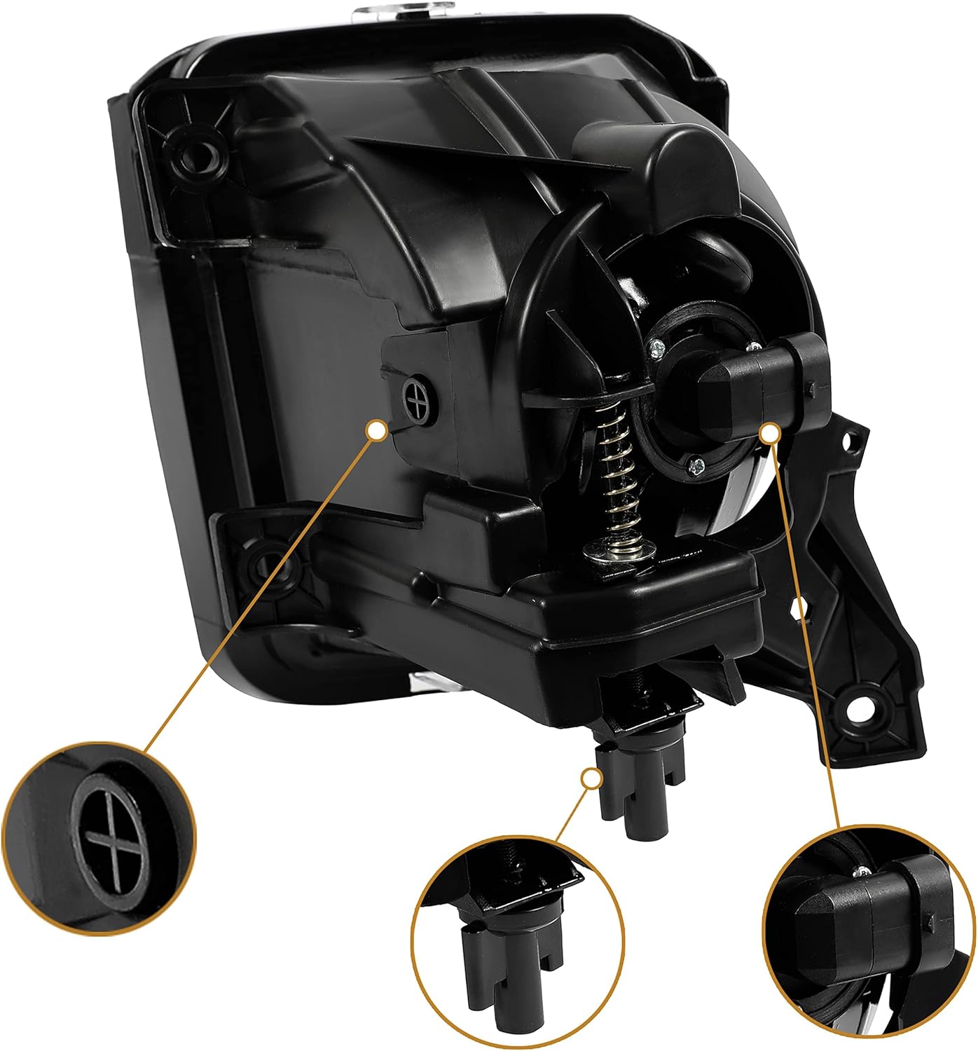 HECASA 2Pcs Fog Lights Compatible with 2013-2018 Ram 1500 2019-2022 Ram 1500 Classic Replacement for 68104821AF 68104820AF CH2592147 CH2593147 Front Bumper Driving Lamp w/Bulbs Clear Lens LH & RH