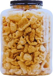 (1) Original Fried Pork Rinds, 16oz Resealable Jar Crunchy Premium Chicharrones High Protein Low Carb Alternative Crackling Savory Guilt-Free Home Office Party Snacks