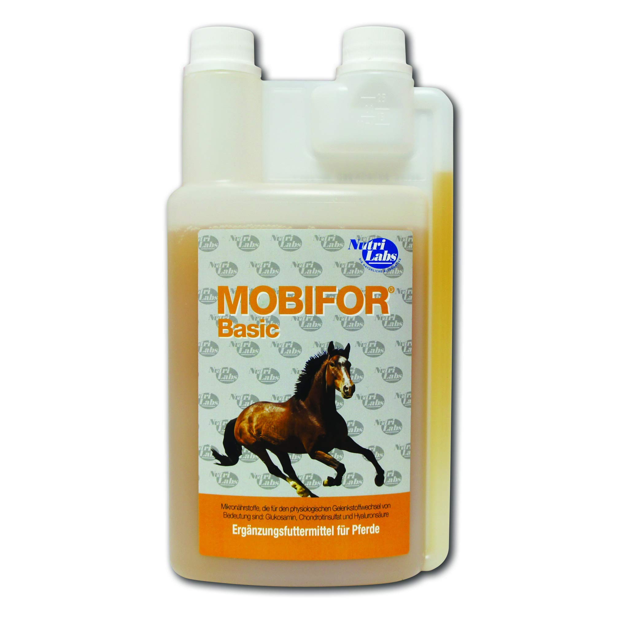 NutriLabs Mobifor Basic líquido Gag para apoyar Las articulaciones de los Caballos, además de escaramujo, cestas de Hendidura y arándano, 1,0 l