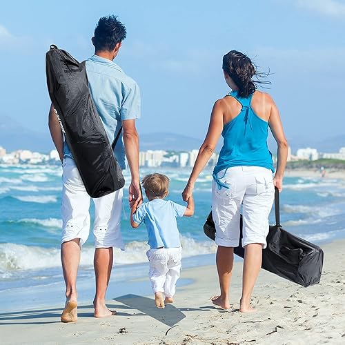 Miniatura 8 de G4Free Sillas de camping plegables de playa con eslinga baja, soporte lumbar compacto para concierto, con bolsa de transporte, color negro