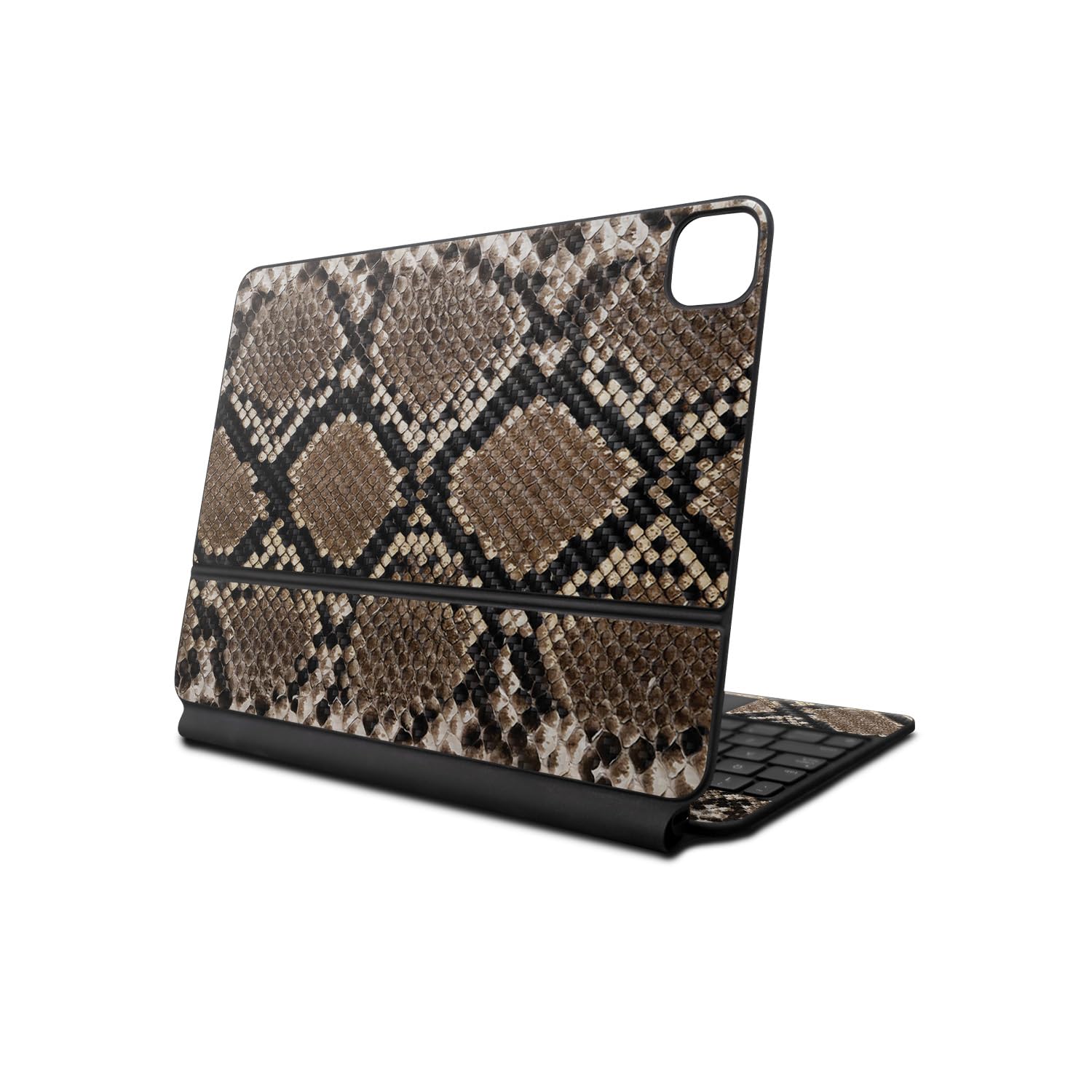 Carbon Fiber Skin Compatible with Apple Magic Keyboard for iPad Pro 13‑inch (M4) 2024 - Rattler - Premium 3M Vinyl Protective Wrap Decal Cover - Easy to Apply | Crafted in The USA by MightySkins