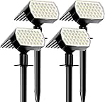 Solar Spot Lights Outdoor - 74 LED 3 Lighting Modes 2-in-1 Solar Landscape Spotlights, IP65 Waterproof Outdoor Solar Lights for Yard Garden Pathway Outside Landscape - 4PK
