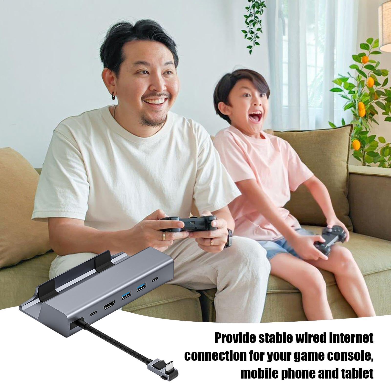 Docking Station per notebook, Docking Station 6 in 1 - Docking Station Hub per 2 Porte USB 3.0, Ricarica PD DA 100 W, USCITA HD 4K 2.0