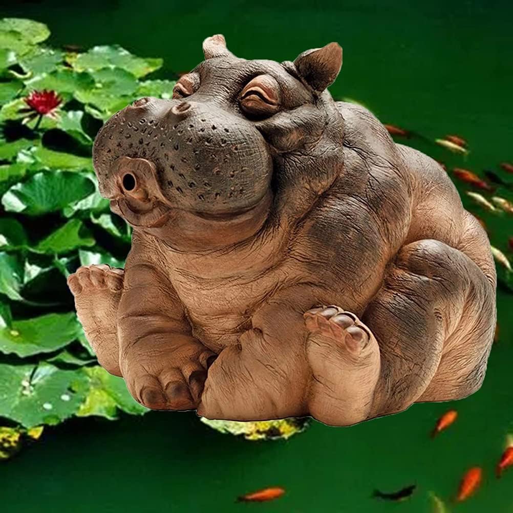 Statuette d'animal de jardin en résine pour bassin
