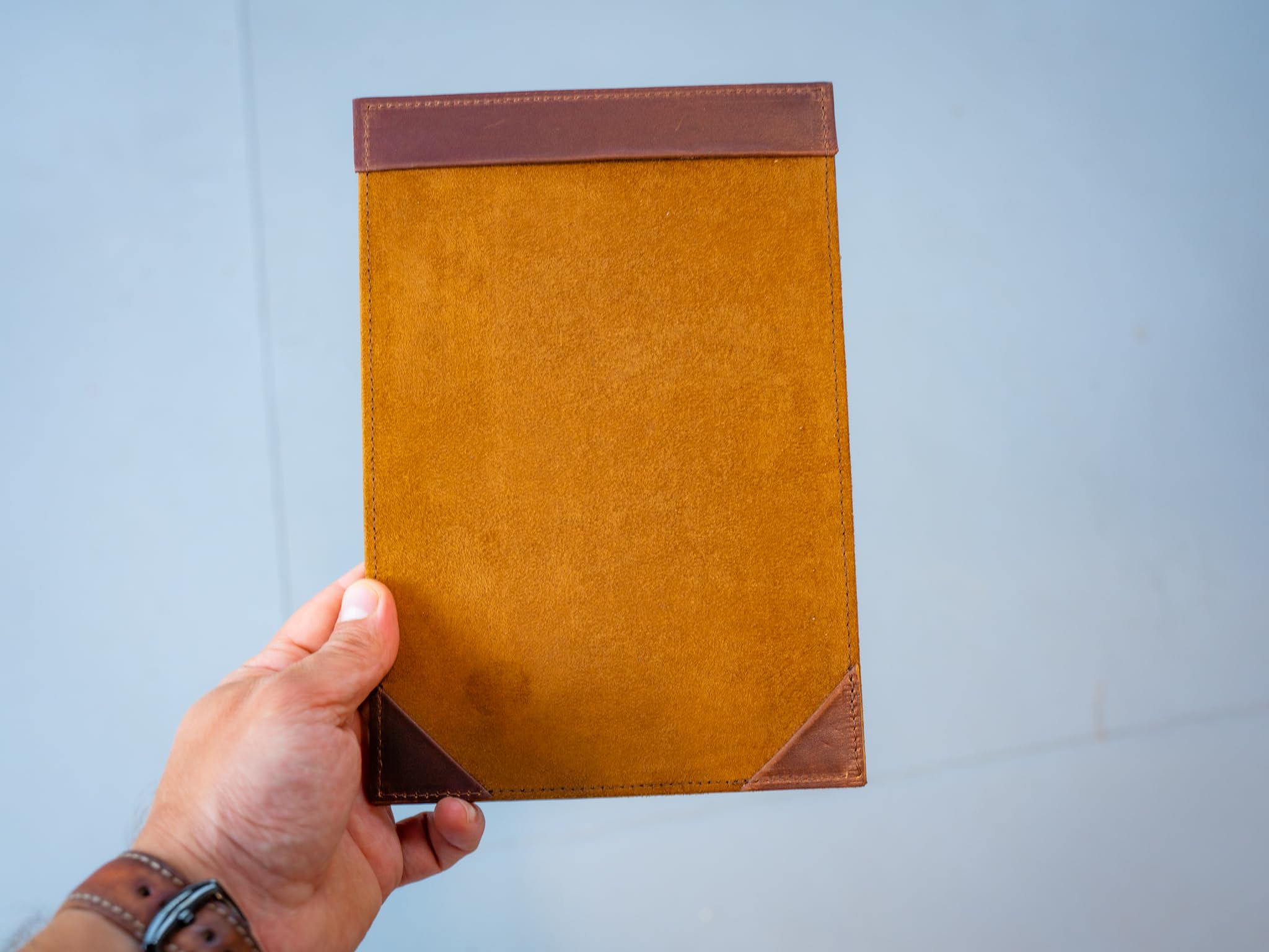 Leather menu Cover Board style with Album Corner Pages (5.5 x 8.5)
