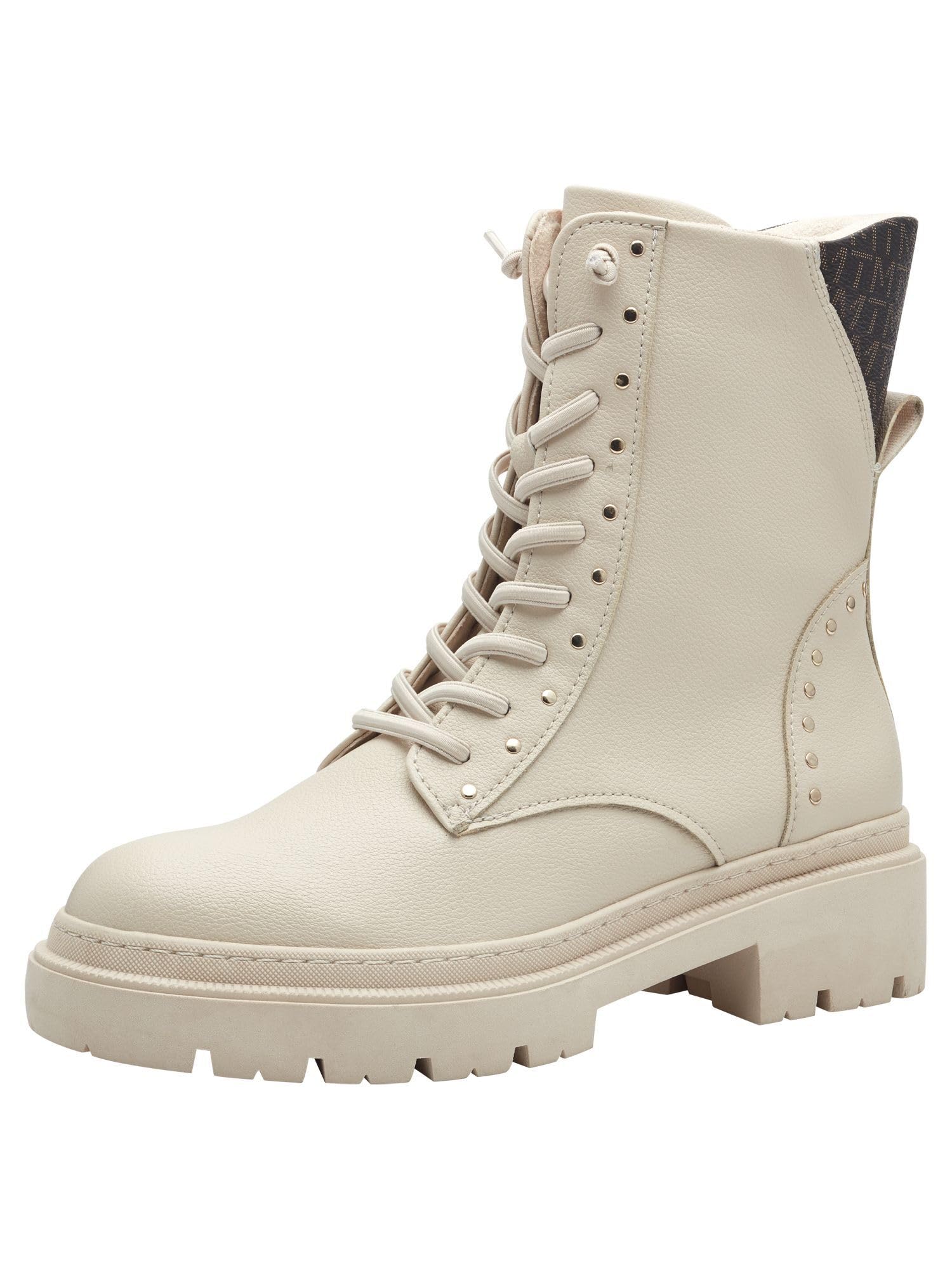 MARCO TOZZI Women's Laced Bootie 2-25227-43 Fashion Boot, Cream Comb, 7.5 UK