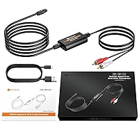 Vista 8 de Neoteck Convertidor DAC de 192 kHz 7 pies/6.9 ft Cable óptico a RCA SPDIF a RCA Convertidor digital a analógico para televisores HDTV