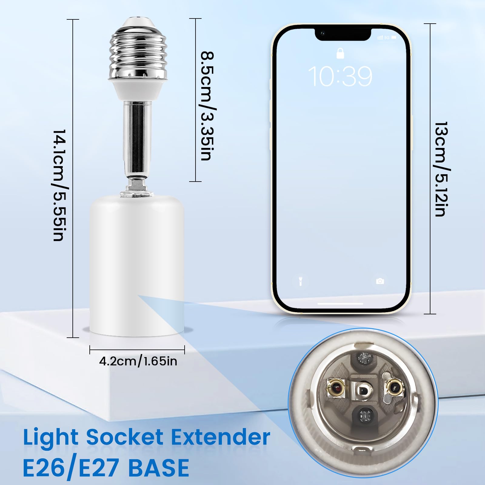 Prolunga Portalampada E27 | Estensione 6.5cm Per Lampadine - Foto 12