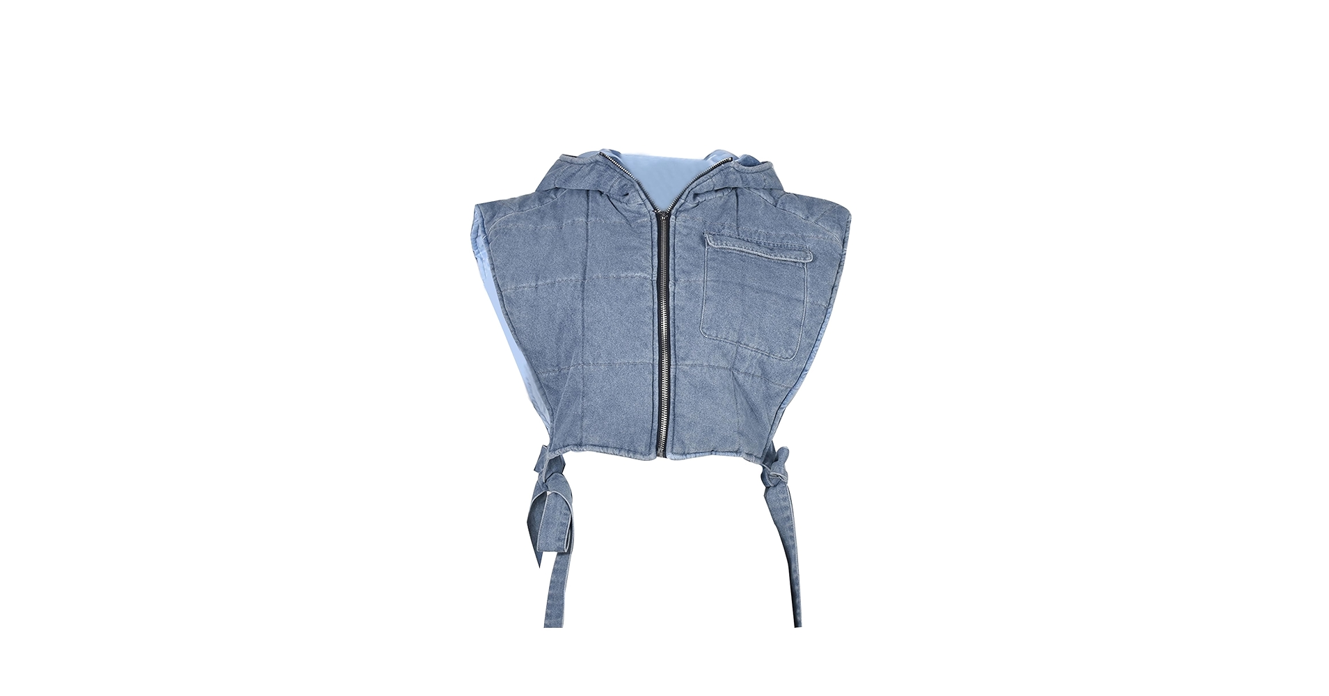 Maixang Women's Cropped Padded Camo Vest Denim Sleeveless