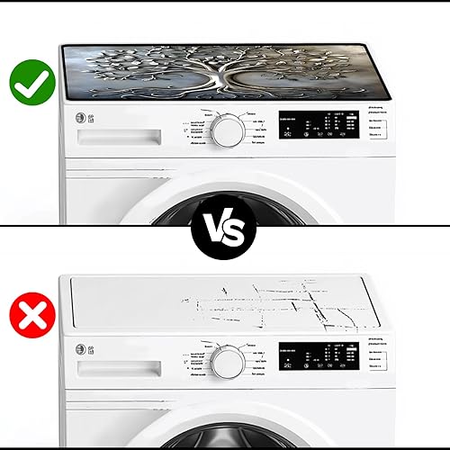 Miniatura 6 de Tapete antideslizante para cubierta superior para lavadora y secadora, almohadilla protectora a prueba de polvo con múltiples diseños de patrones