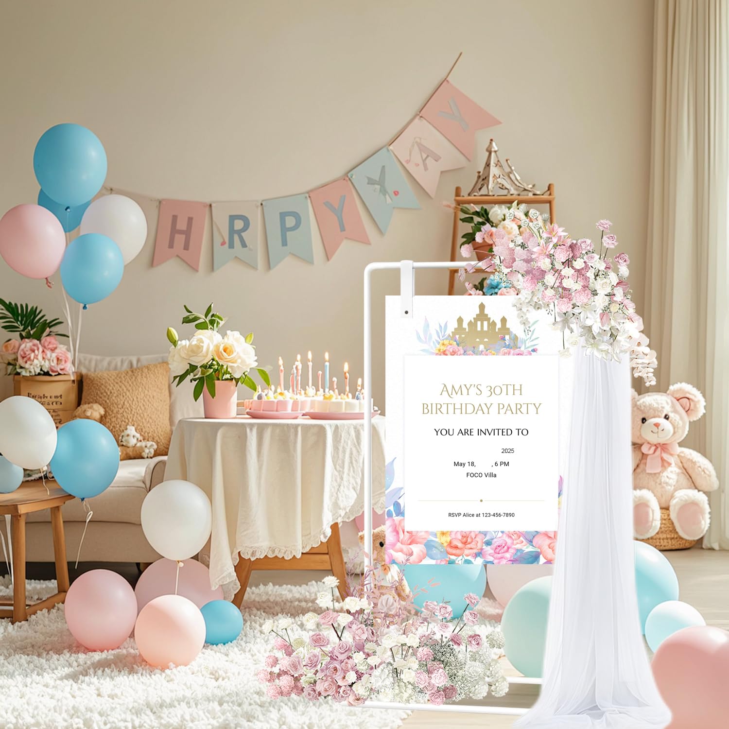 Panneau d'affichage réglable pour mariage, support de table, panneau d'affichage (blanc)