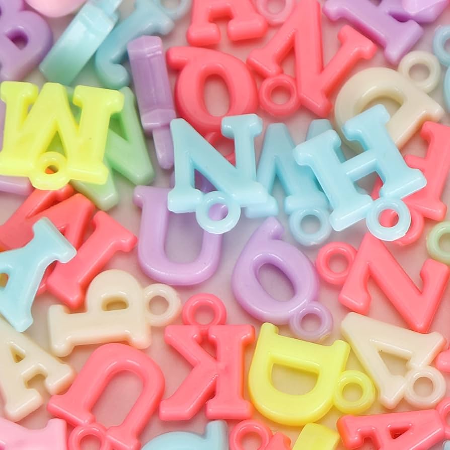Cuentas Acrílicas Con Forma De Corazón Plana Para Manualidad, Abalorios Coloridos De 7mm Con Letras Del Alfabeto, Pulseras De Joyería A Mano, 30 Tilos, 100 Unidad - AliExprs