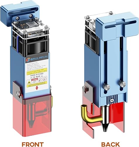 Miniatura 2 de SCULPFUN Módulo láser S10 para grabador láser, para máquina de grabado láser S9 S10 S6 Pro, herramienta de corte de efecto de 90 W, con boquilla de