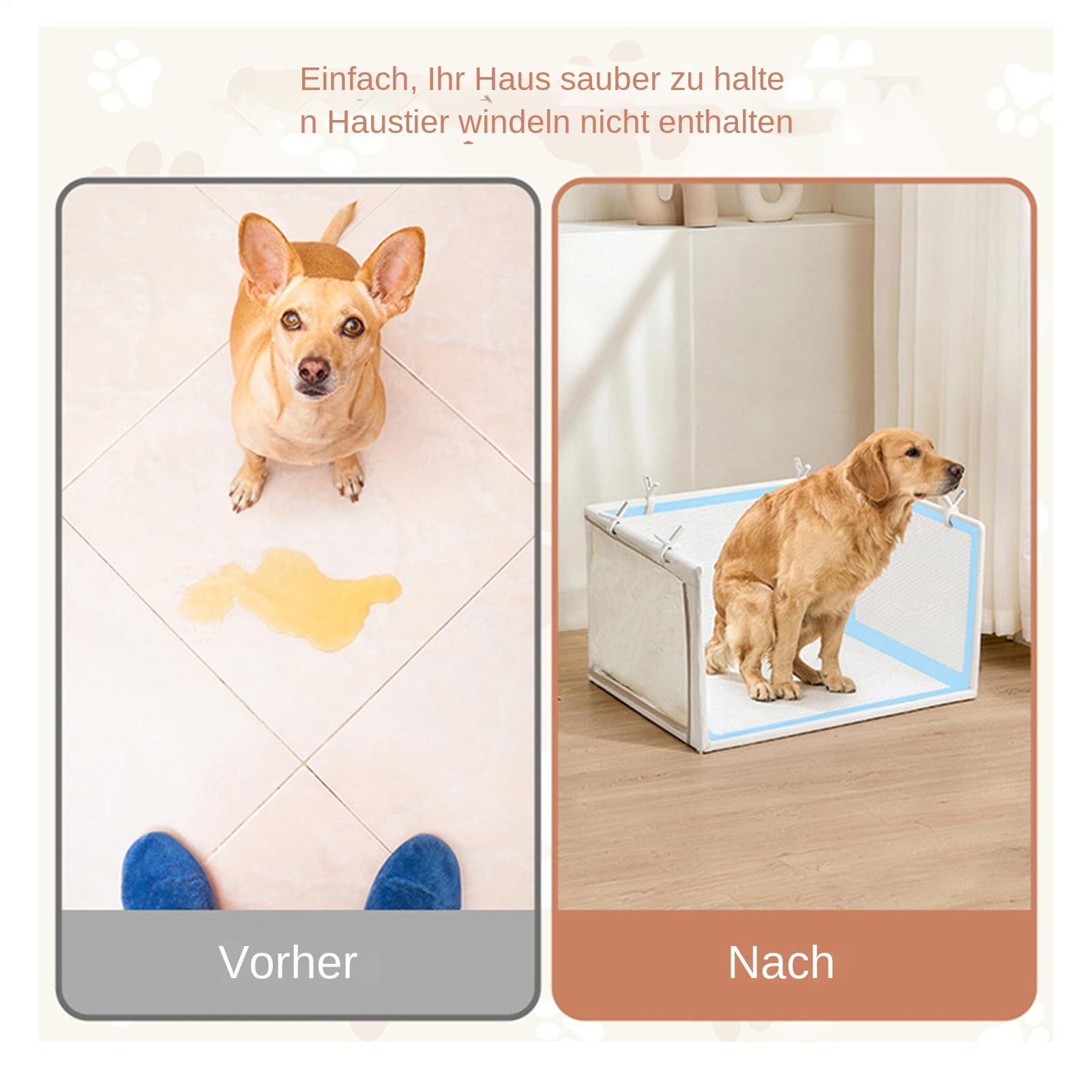 Hundetoilette Hundeklo Wohnung, 76x60x44 cm Faltbar Welpentoilette Hundeklo Für Zuhause Balkon, Haustierzubehör Mit Hohen Wänden Für Kleine Mittlere Große Hunde Auslaufsicher Tragbar