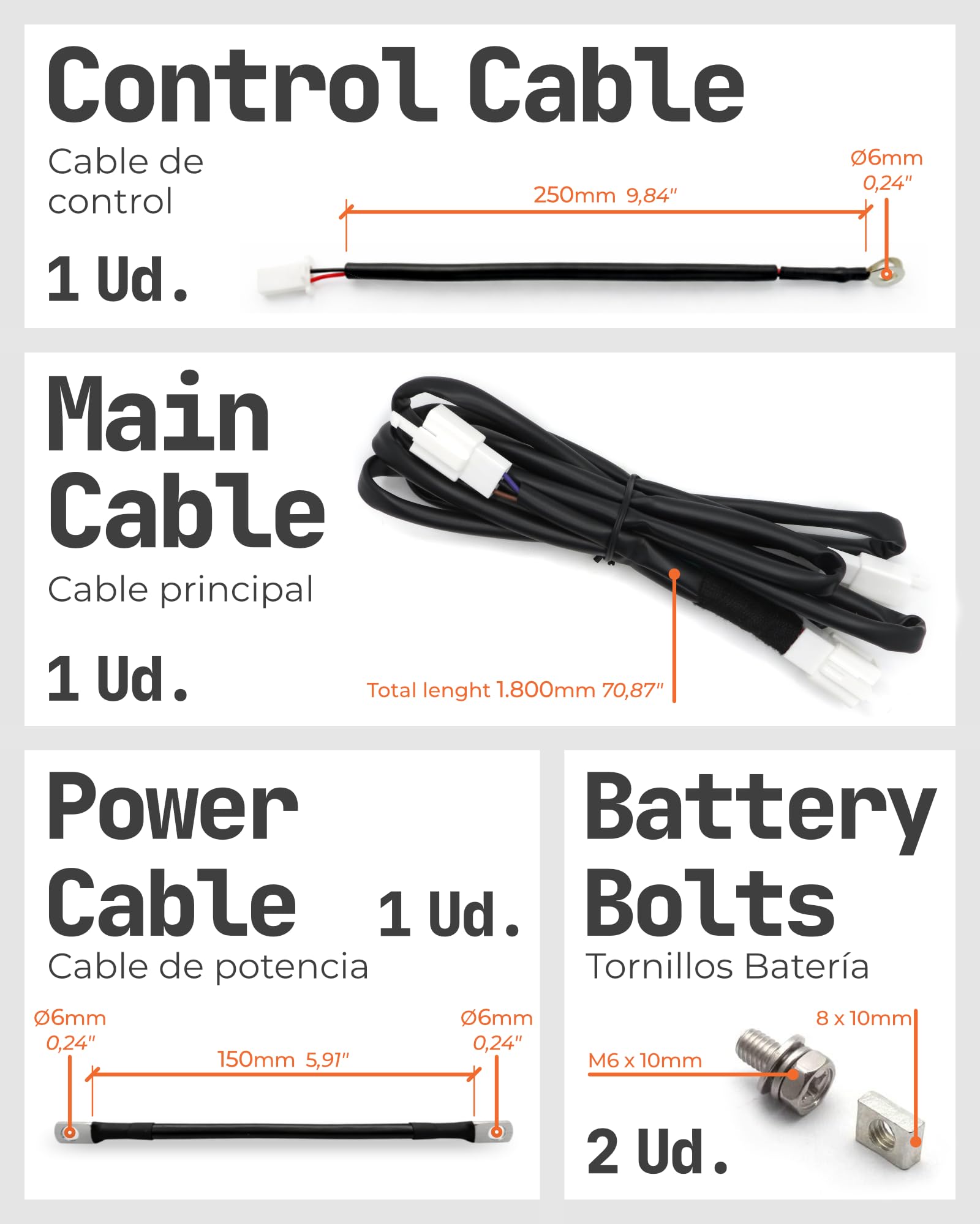 W89 Interruttore Stacca Batteria Moto 12V 100A | Senza Consumo (0W) | Relè Plug & Play | Installazione Flessibile | Interruttore Batteria Moto (Senza Supporto Manubrio)