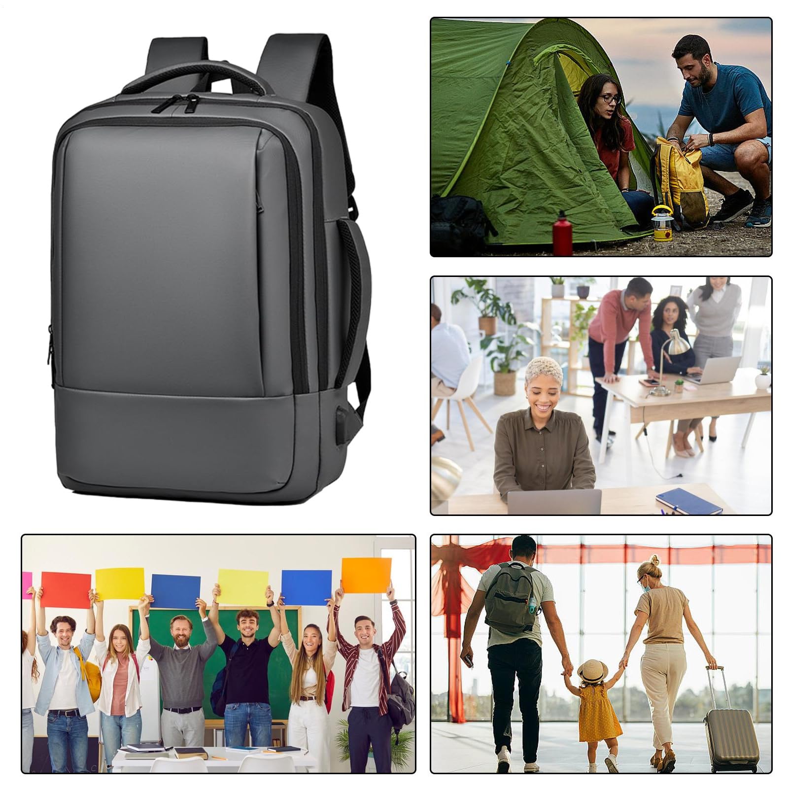Zaino da lavoro – Borsa professionale espandibile per notebook, grande zaino da viaggio per laptop, borsa da trasporto per adulti, personale, insegnanti, impiegati, pratico accessorio funzionale per
