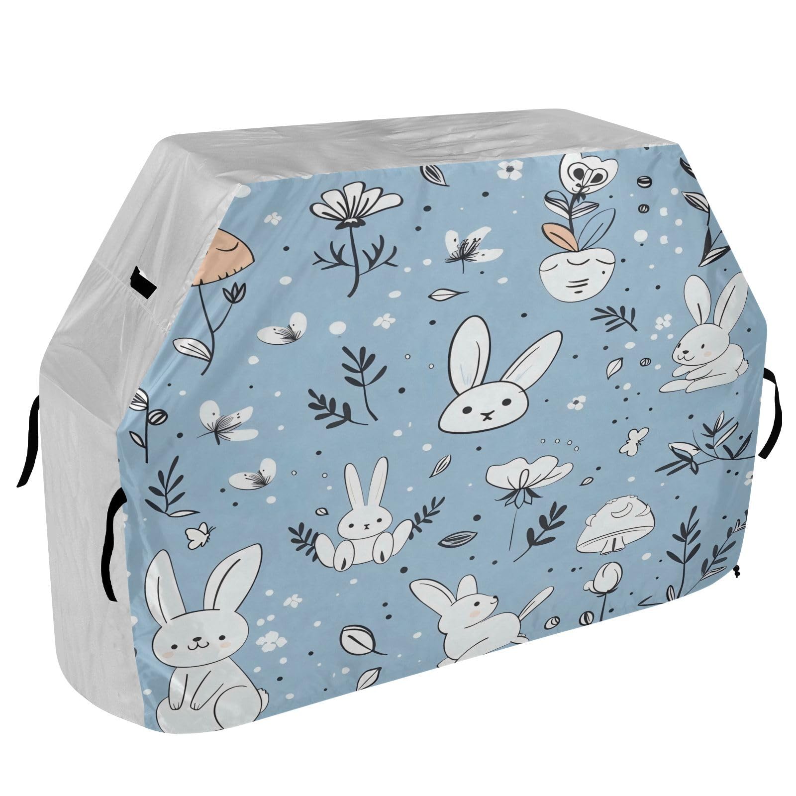 Copertura per barbecue 165 pollici resistente alla neve per barbecue all'aperto Ute Animal Bunny Willow Powder Blue