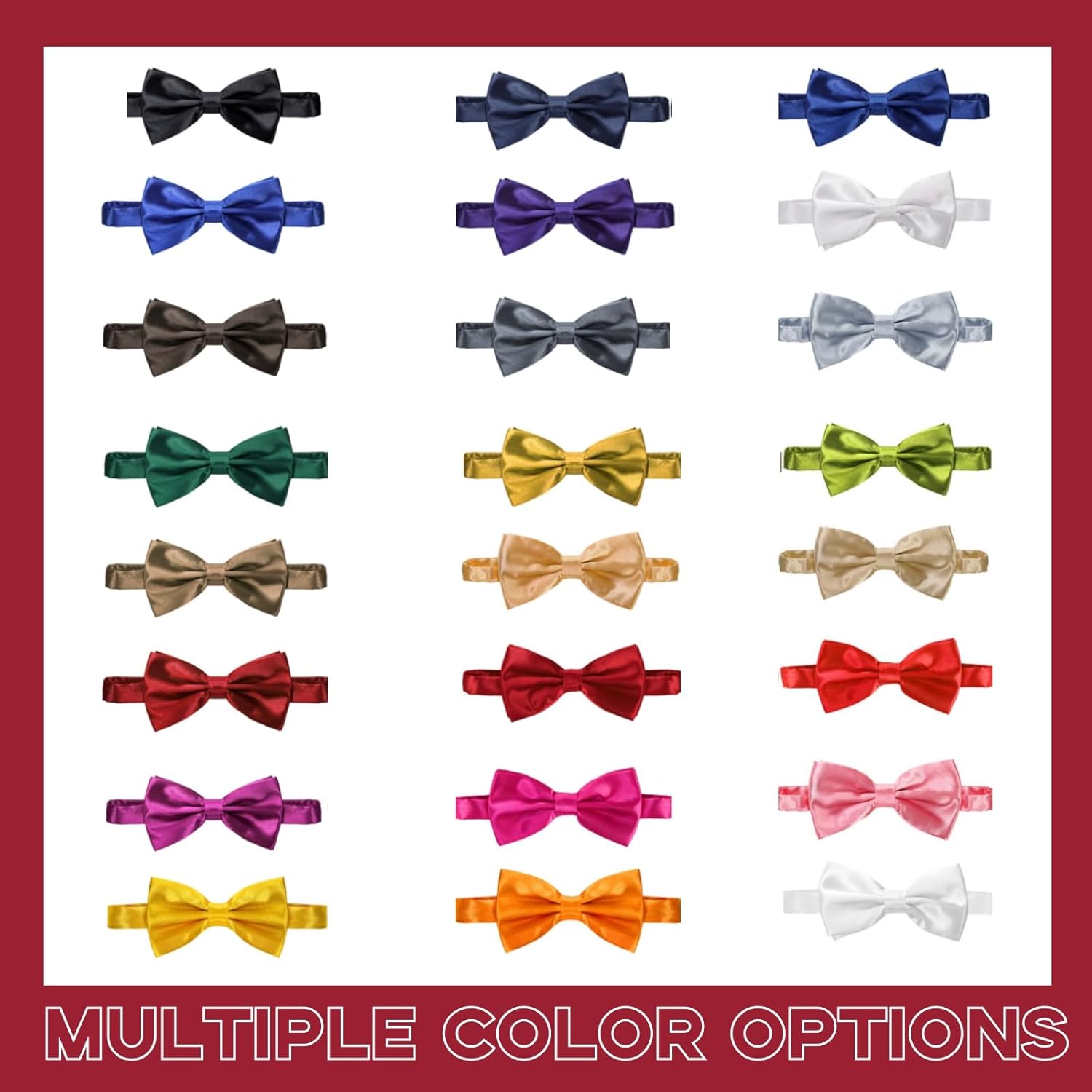 24 Pack Pre Tied Bow Ties, Solid Color Mens Bow Tie for Boys, Adjustable Clip On Bow Ties for Men, Boys Costume, Wedding Celebration, 24 Colors - Image 4