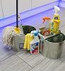 Industrial Galvanized Metal Mop Bucket 13L litres Large Galvanised Reinforced Heavy Duty Thick Metal Mop Bucket for Home Office General Cleaning