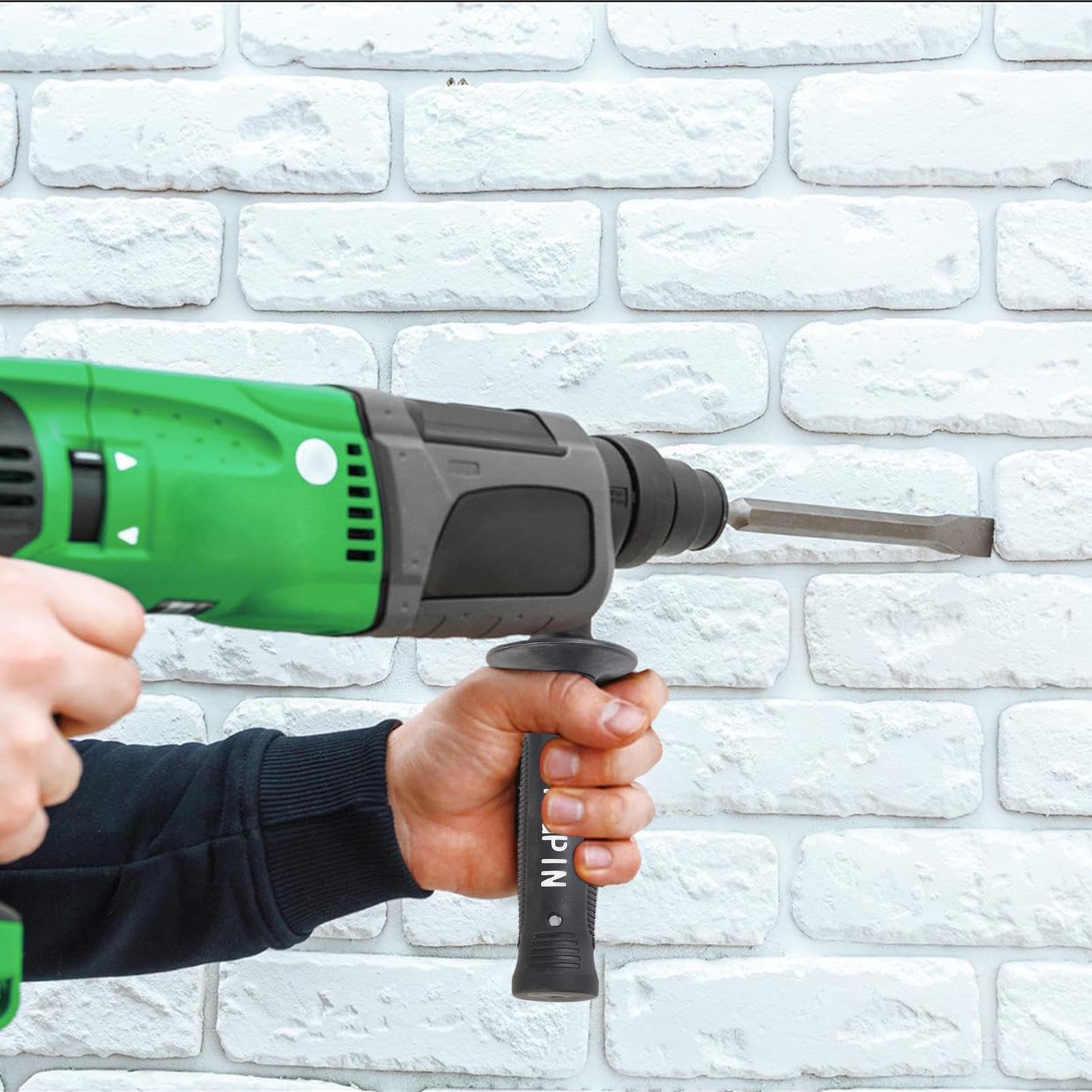 Manico per martello elettrico, manico regolabile per martello elettrico, ricambio per utensili elettrici, per trapano, utensile manuale con gamma di serraggio da 60 a 65 mm