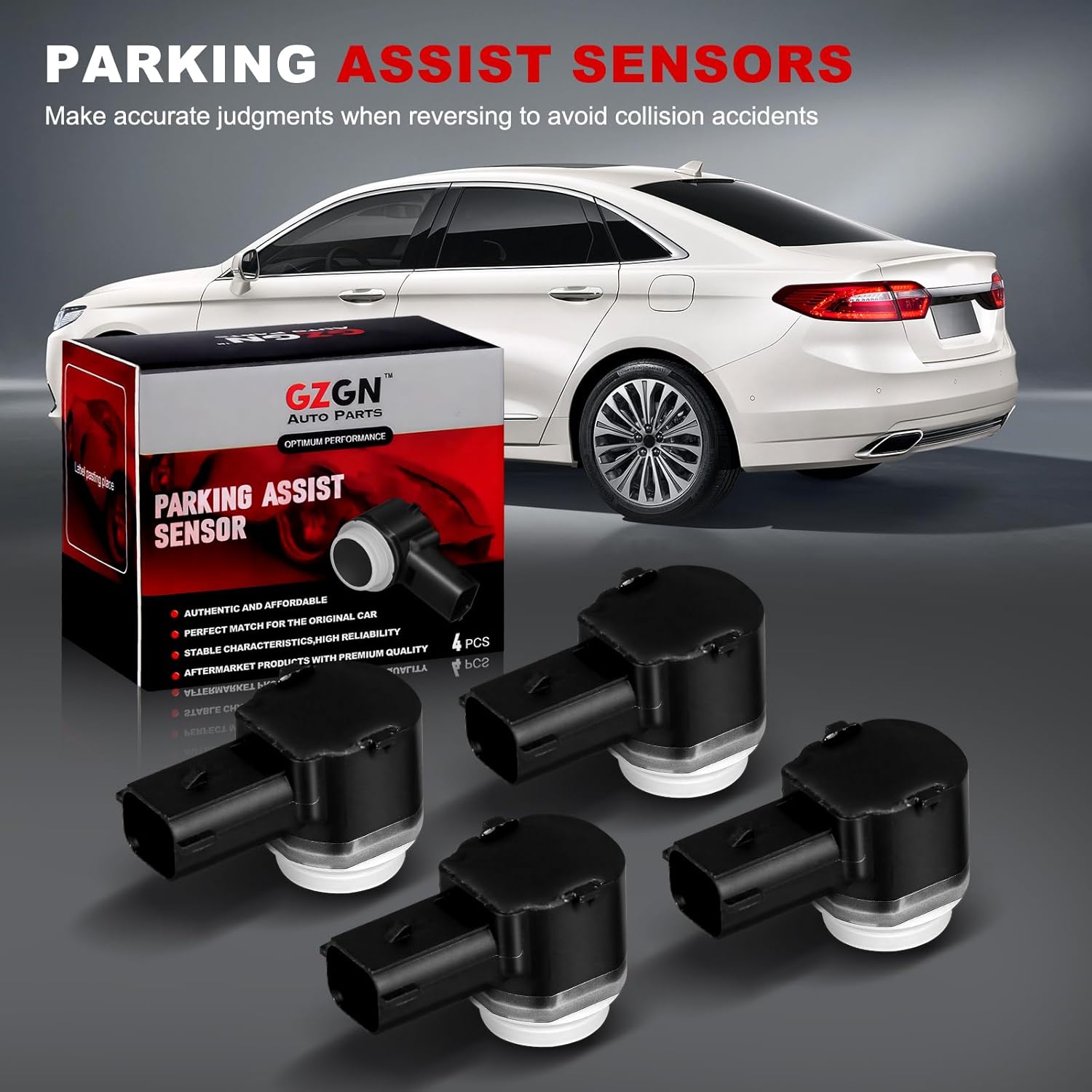 Parking Assist Sensor Compatible with Ford Edge Escape Expedition Explorer Flex Focus Fusion Mustang Taurus,Lincoln MKS MKT MKX MKZ Navigator,8A53-15K859-ABW,Reverse Backup Bumper Parking Sensors