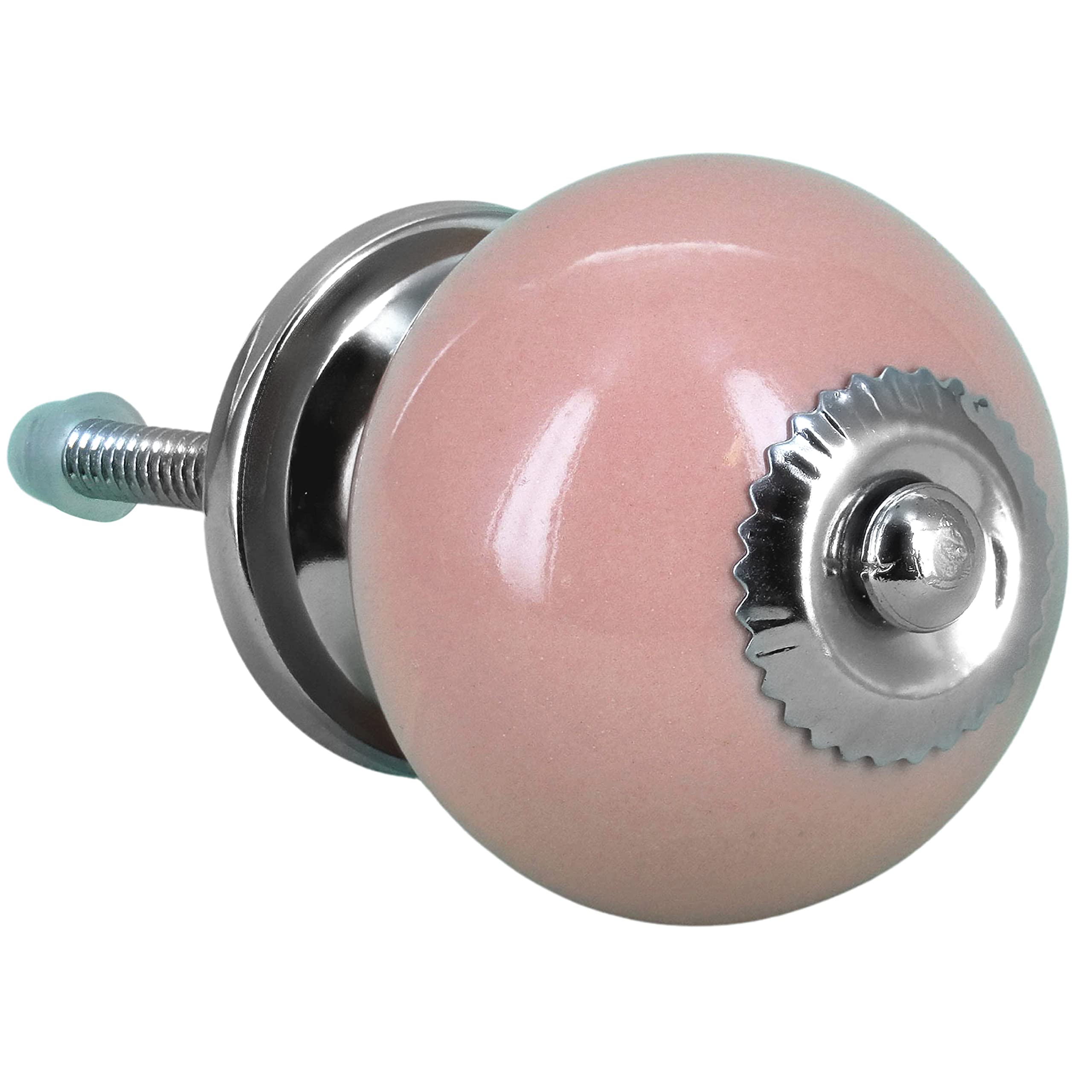 G Decor Solid Colour Ceramic Door Knob Vintage Shabby Chic Cupboard Drawer Pull Handle 4501 (Light Pink)