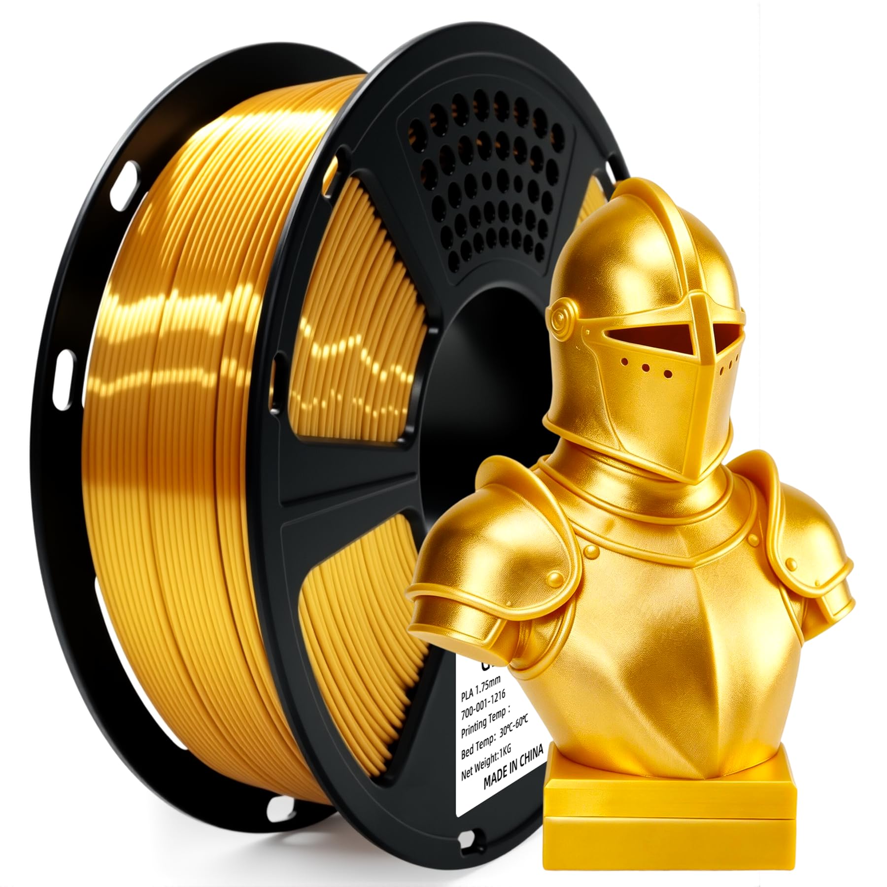 1kg Metallic Gold 3D Printer Filament