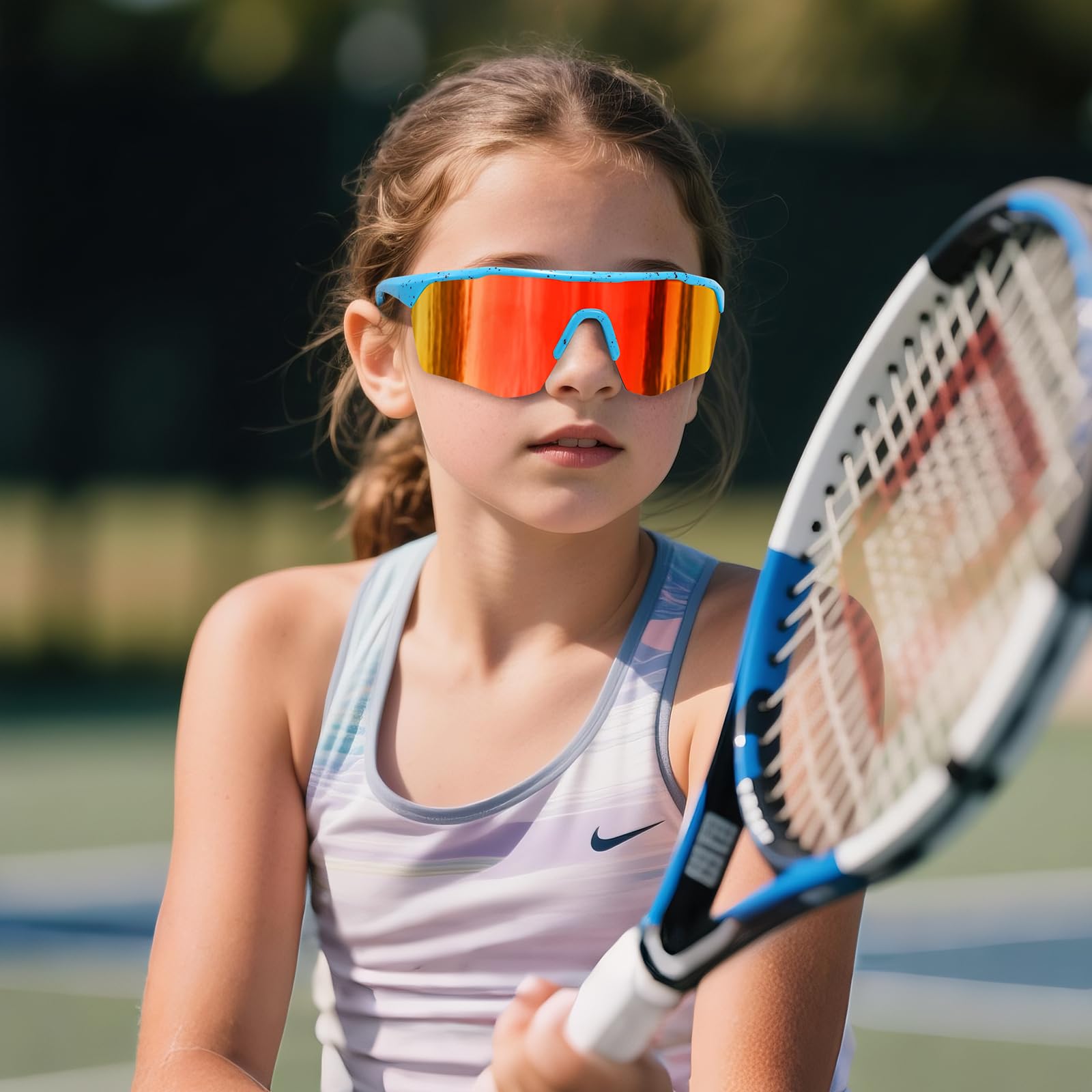 Dziecięce sportowe okulary przeciwsłoneczne dla chłopców, dziewcząt, polaryzacyjne, młodzieżowe, softball, okulary przeciwsłoneczne, jazda na rowerze, wiek 5-15 lat