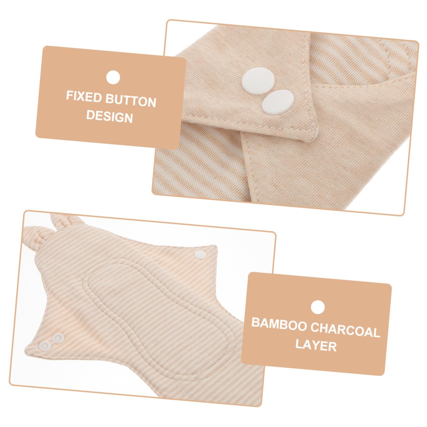 FOMIYES 3 Piezas Higiene de las aletas festoneadas toallas sanitarias reutilizables compresas menstruales reutilizables servilleta normal sanitario suministros de mujer alfombra sanitaria
