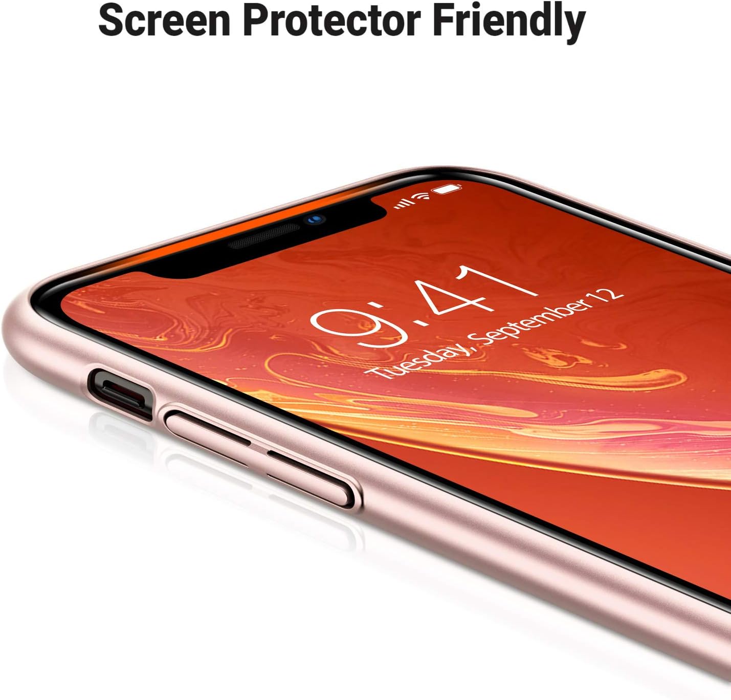 TORRAS Slim Fit Compatible for iPhone XR Case Ultra-Thin Lightweight Full Protection Hard PC Cover with Comfortable Grip Cases for iPhone XR 6.1", Rose Gold…