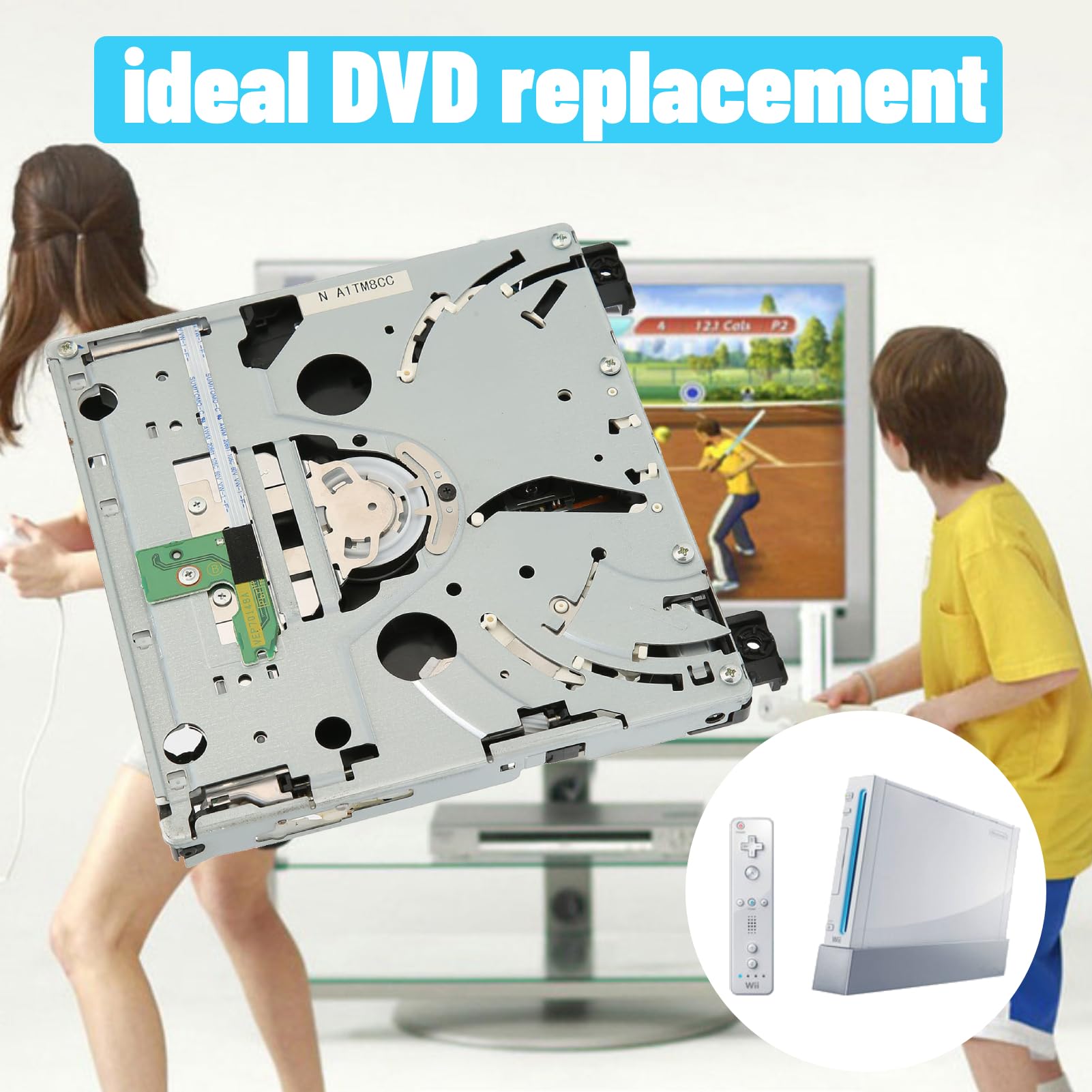 Remplacement du Lecteur DVD d'origine pour Wii D2A D2C D2E D2 D2D Unité Plug and Play de la Console de Jeu, pour Le Remplacement du Lecteur de Disque Wii pour Le Lecteur DVD Sonicer