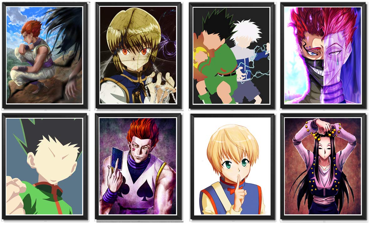 QG Art Gon X Killua Hisoka Kurapika Giclee Art Print Poster for Wall Decoration, 8 x 10 Inches, No Frame
