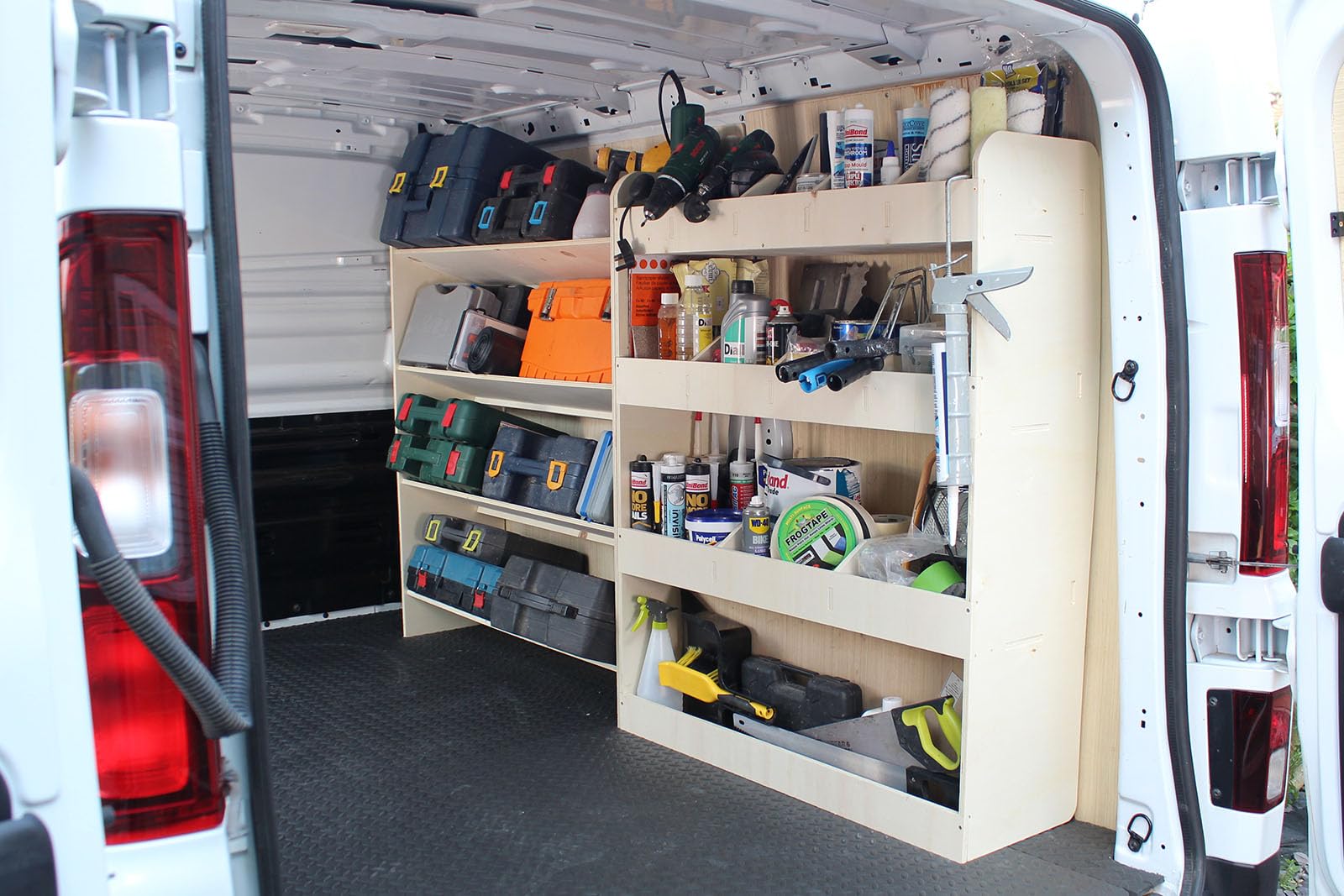 VANIFY Van Racking for Renault Trafic SWB (L1) 2015+ Driver Side Toolbox & Storage Shelving