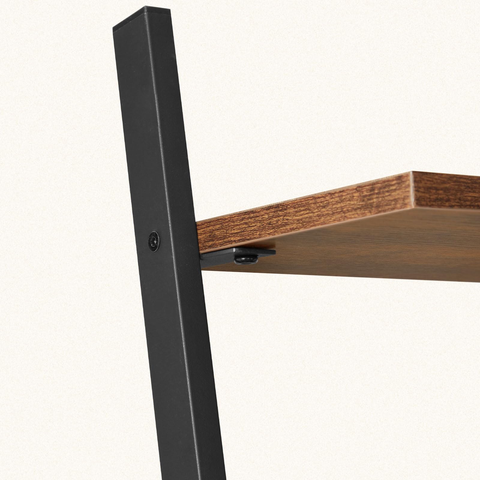 HOOBRO Porte-Serviettes, Étagère Échelle, 41 x 20 x 156 cm, Petits Espaces, Stable, praktisch, pour couvertures, vêtement, journaux, Marron Rustique et Noir EBF73CJ01G1