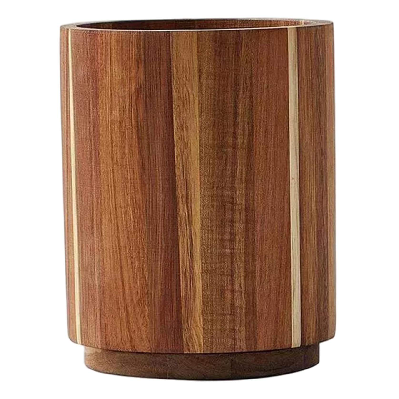 Ngbbby Wooden Utensil Holder 4.3x5.7 360掳 Rotating Utensil Holder for Kitchen Counter Spoon Fork Cooking Tools