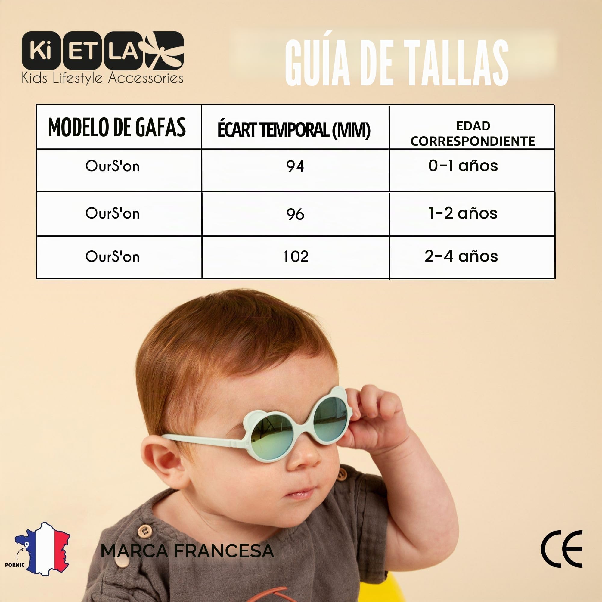 Ki ET LA Ourson Gafas, Rosa, Normal Unisex niños