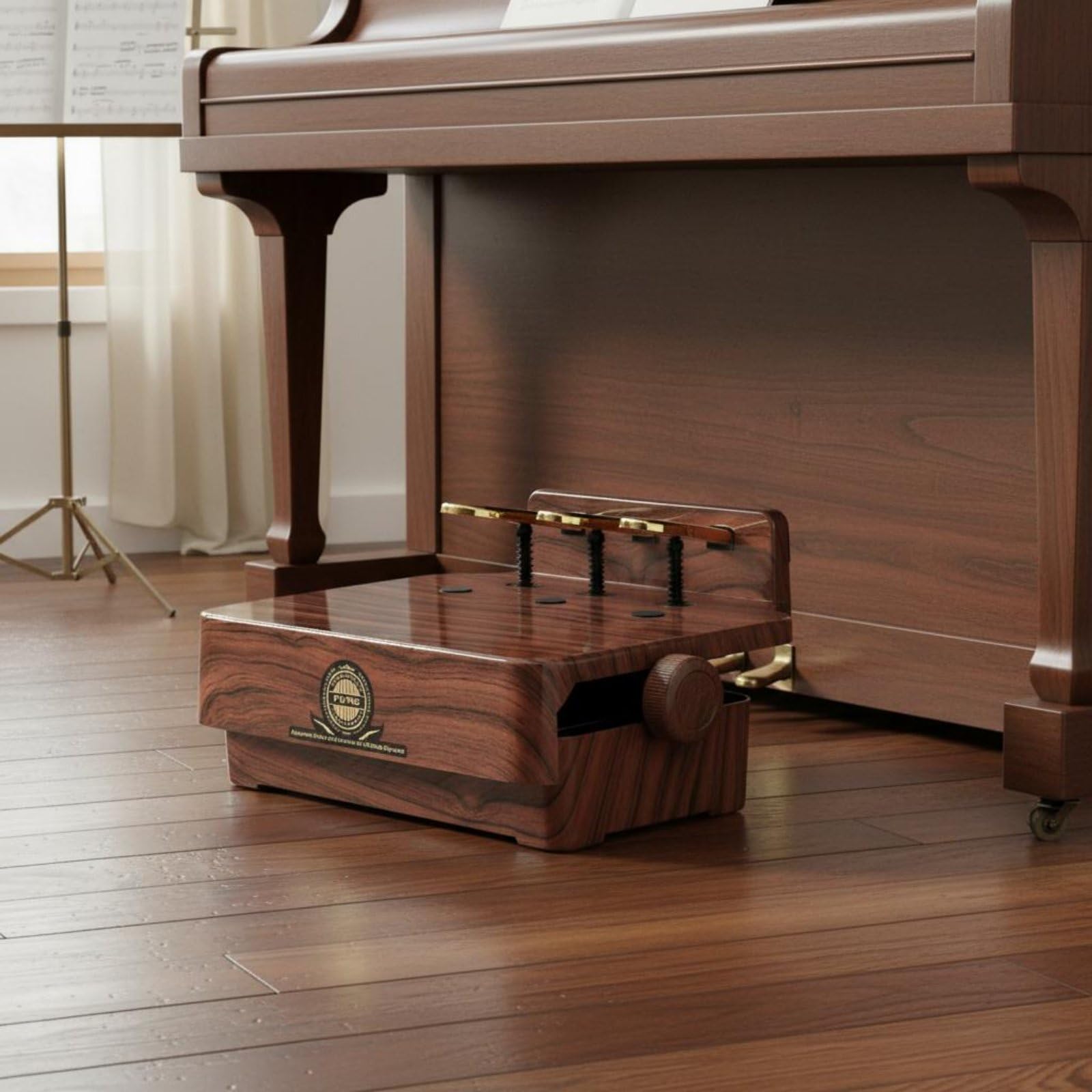 Piano Pedal Riser per Bambini Supporto Regolabile Accessorio Pedale Pianoforte Base Stabile Adatto per Lezioni Pratica Musicale E Formazione Domestica, Marrone Noce