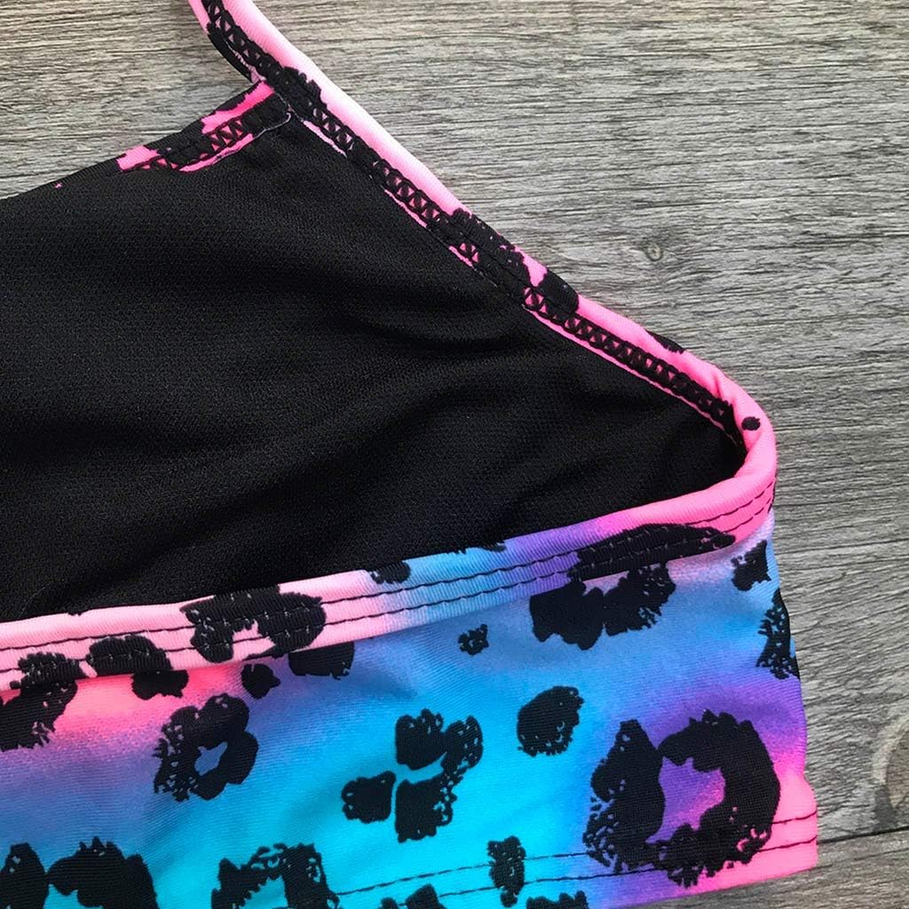 FORESTIME Girls Summer Beach Swimwear, Children Baby Girl Leopard Ruched Bikini Set Swimwear Swimsuit Bathing Clothes(Multicolor,13-14 Years) : Clothing, Shoes & Jewelry